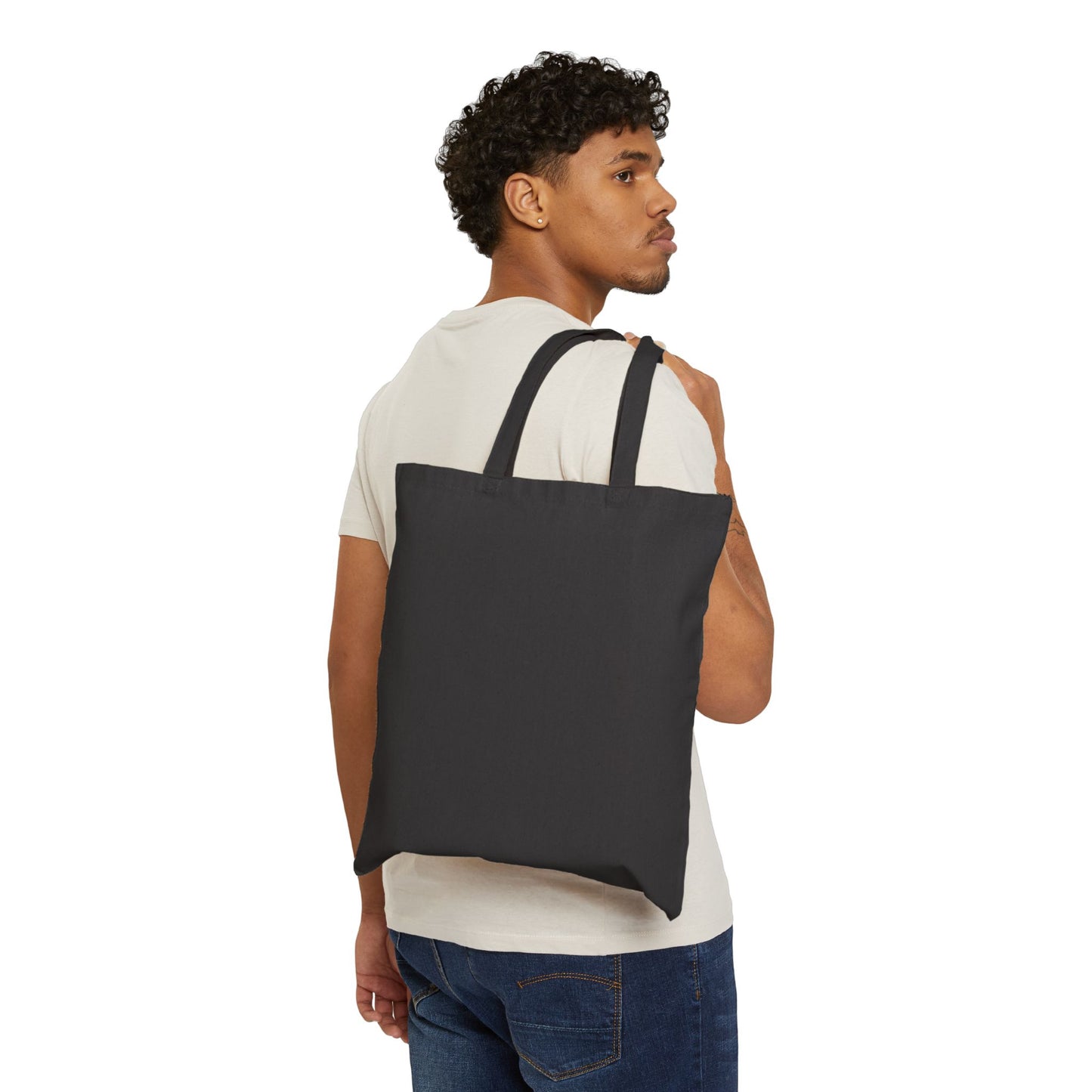 VALENTINE'S SUPER CAT Cotton Canvas Tote Bag