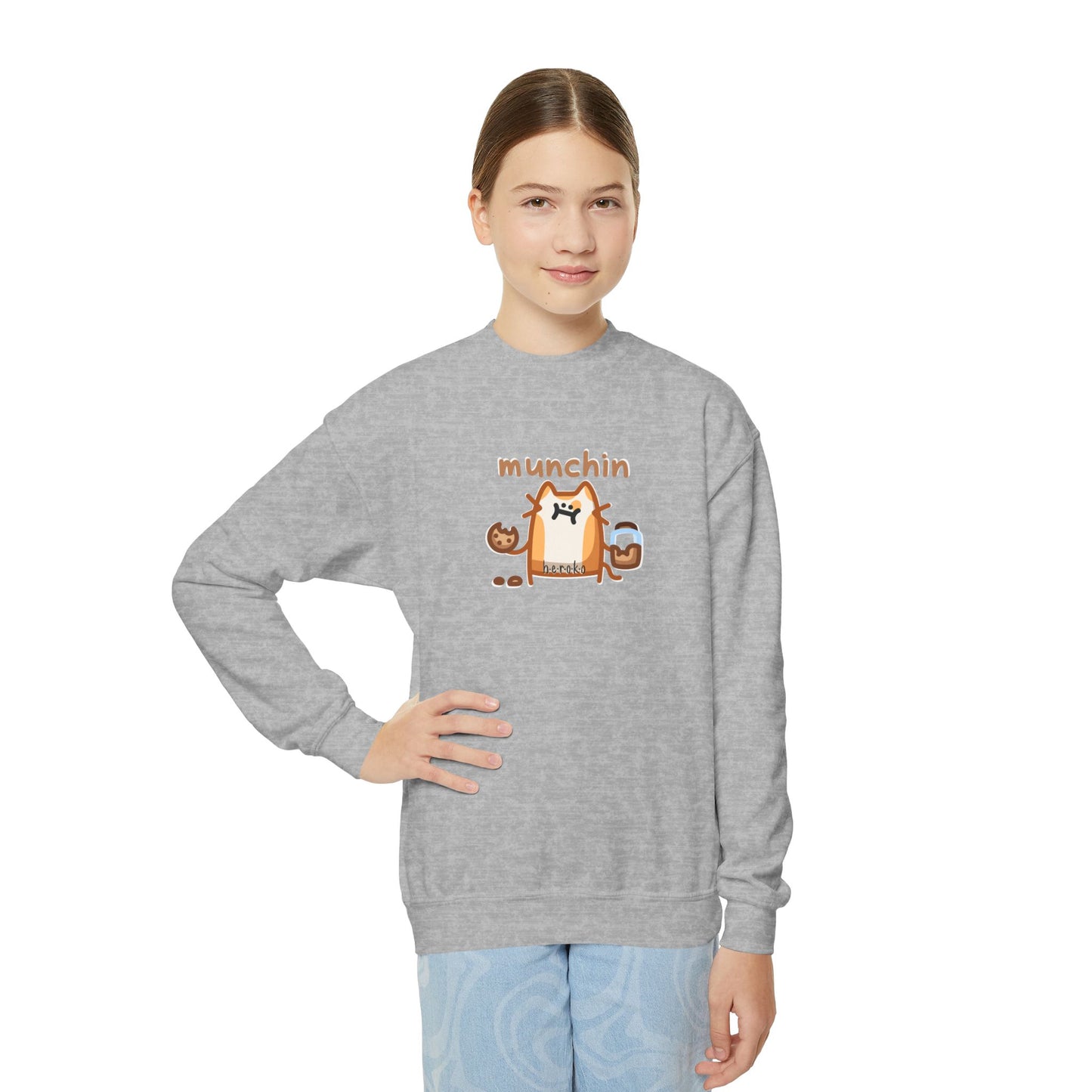 Youth MUNCHIN CAT Crewneck Sweatshirt