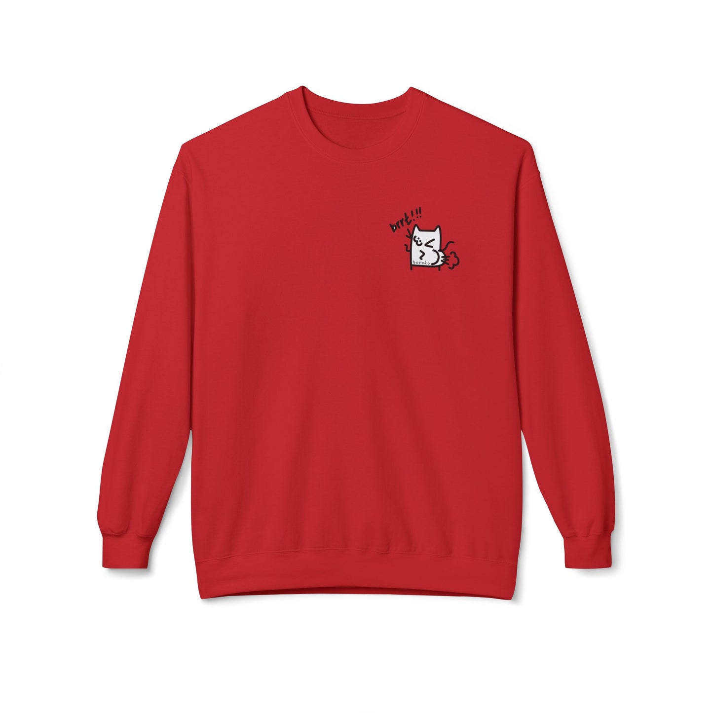 Adults CUTE CATS ‘FART’ Fleece Crewneck Sweatshirt