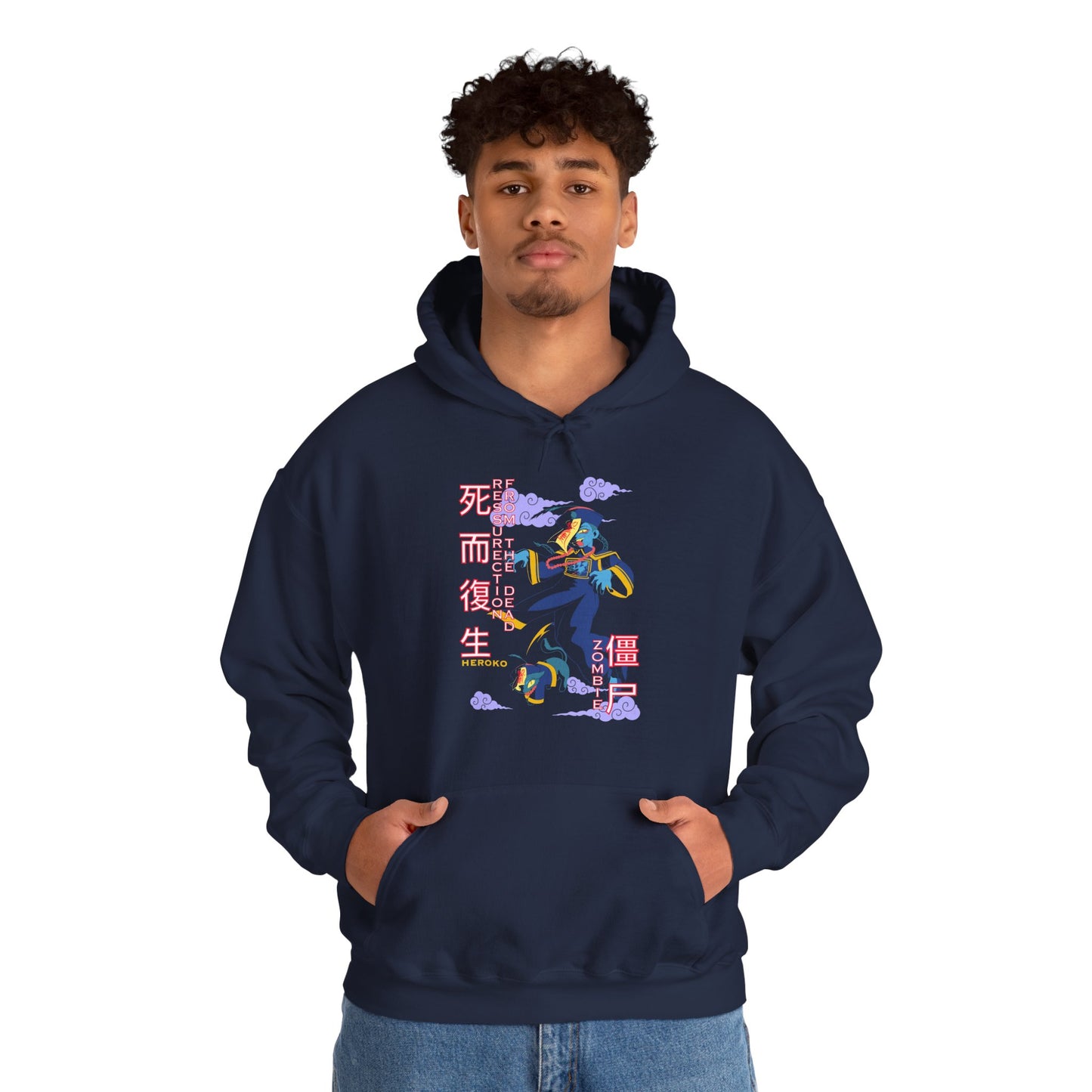 Halloween Unisex Hoodie, Chinese Ancient Zombies Design