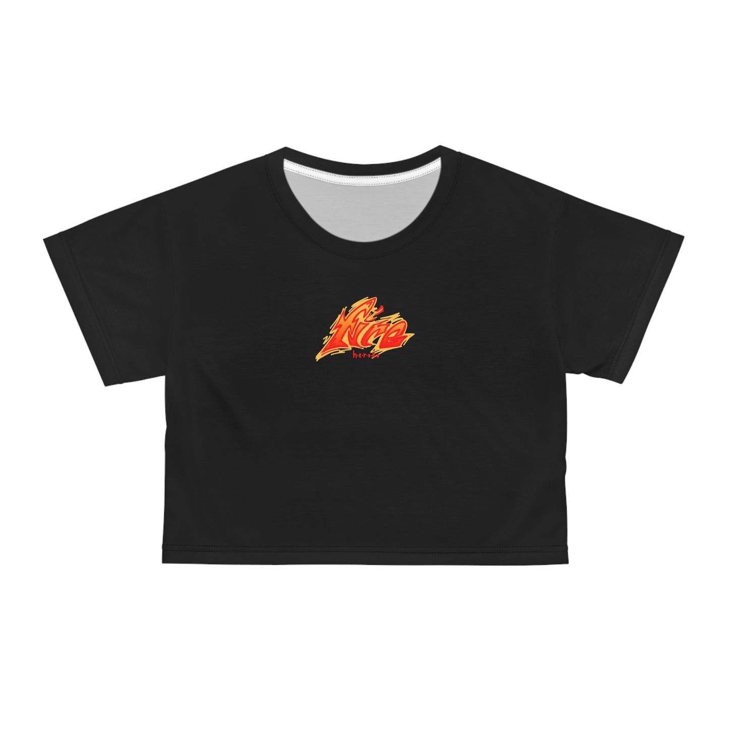 Women's Fire Graffiti Crop Tee