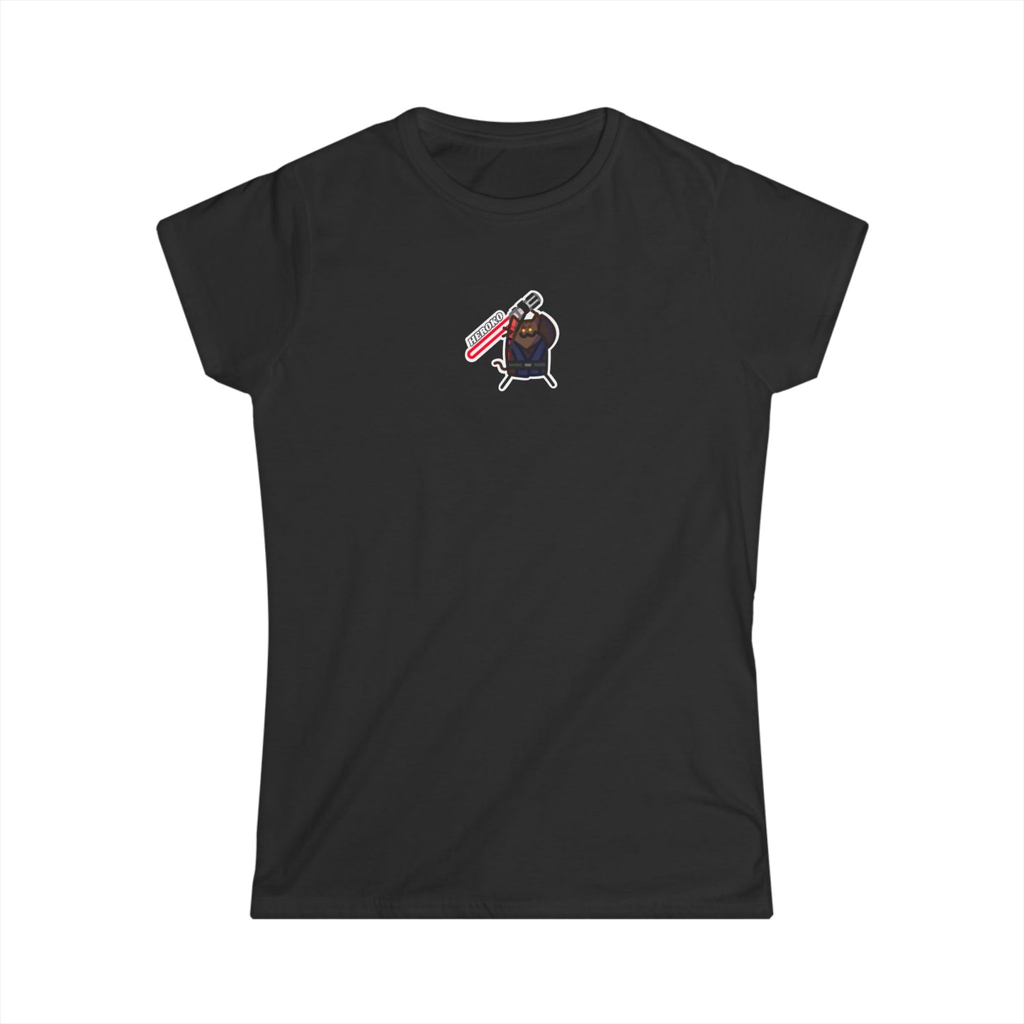 Slim Fit Tee - Bad Guy Jedi Cat Design