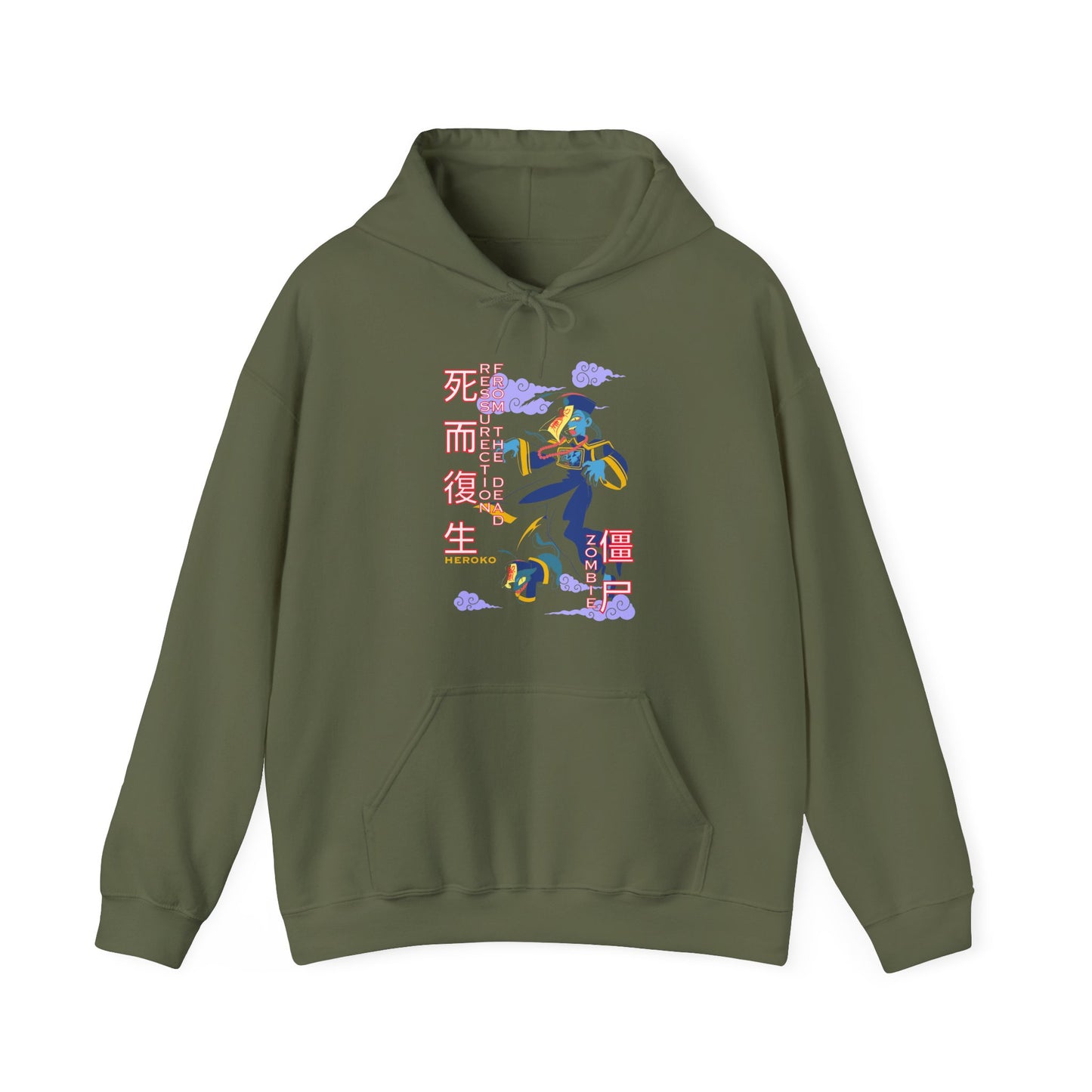 Halloween Unisex Hoodie, Chinese Ancient Zombies Design