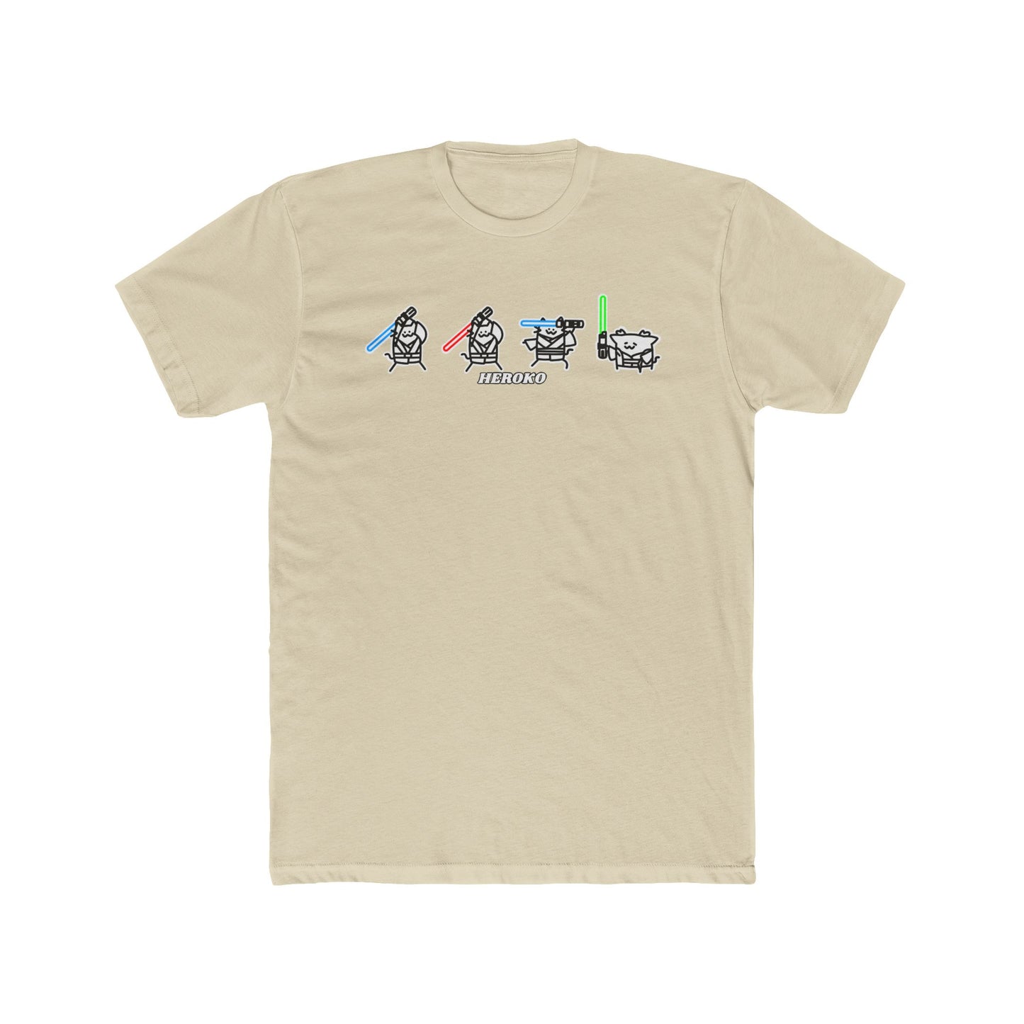 Jedi Cats B&W Unisex Cotton Tee