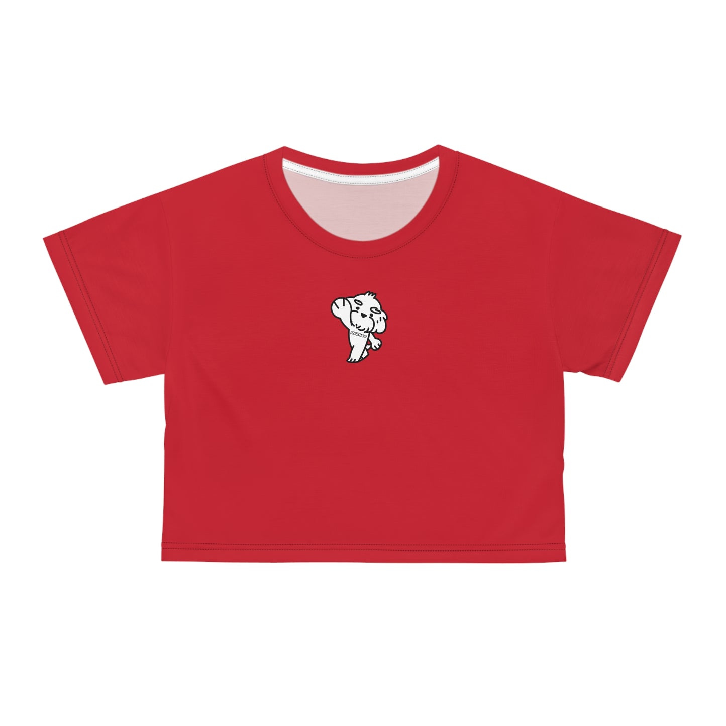 Meme Dog Crop Tee for Women