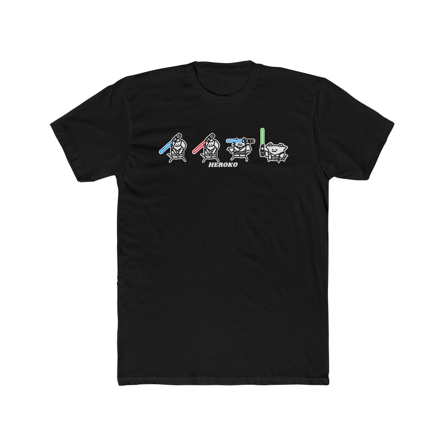 Jedi Cats B&W Unisex Cotton Tee