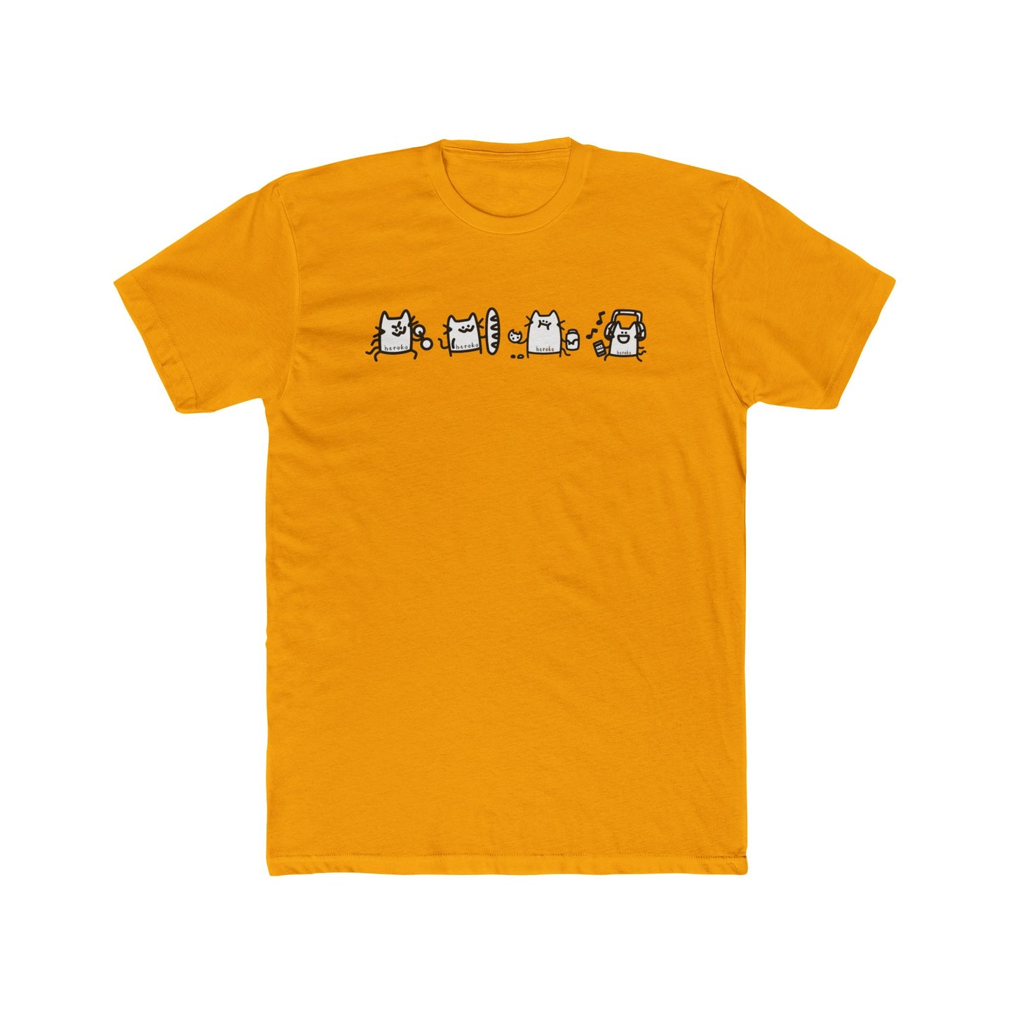 Adults FUNNY CATS Classic Cotton Crew Tee