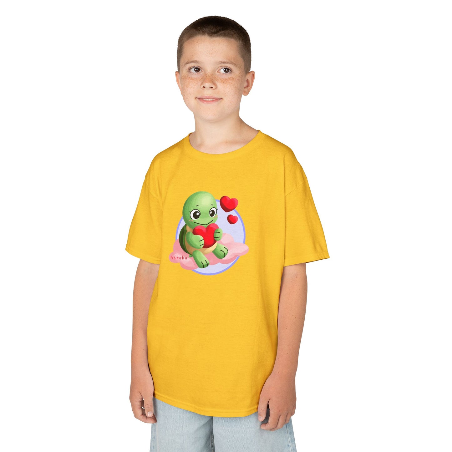 Kids Tee -Cute Turtle Valentine's Day Graphic Tee