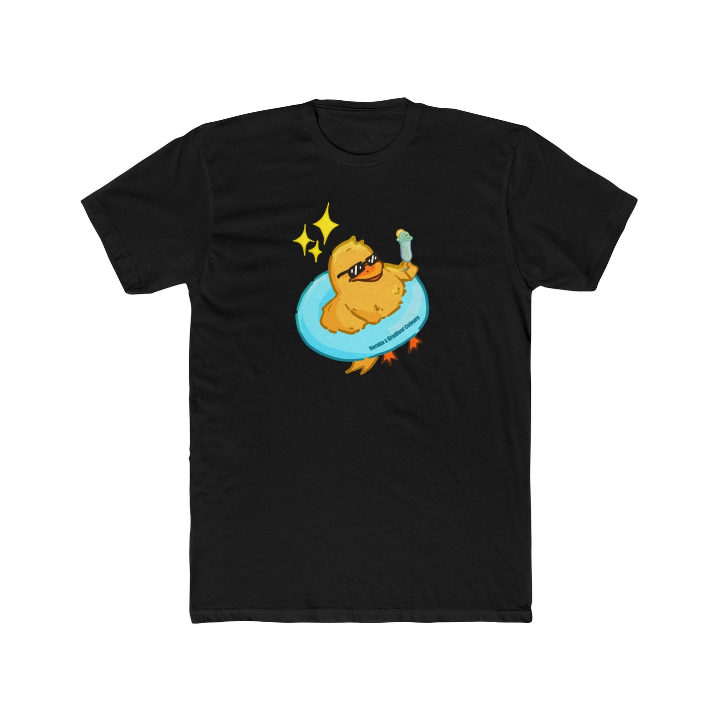 Adults Unisex Cotton Tee - Chillin Ducky Design