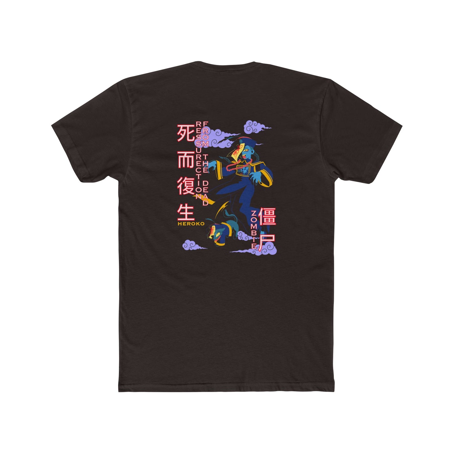 Halloween Unisex Tee, Chinese Ancient Zombies Design on Back