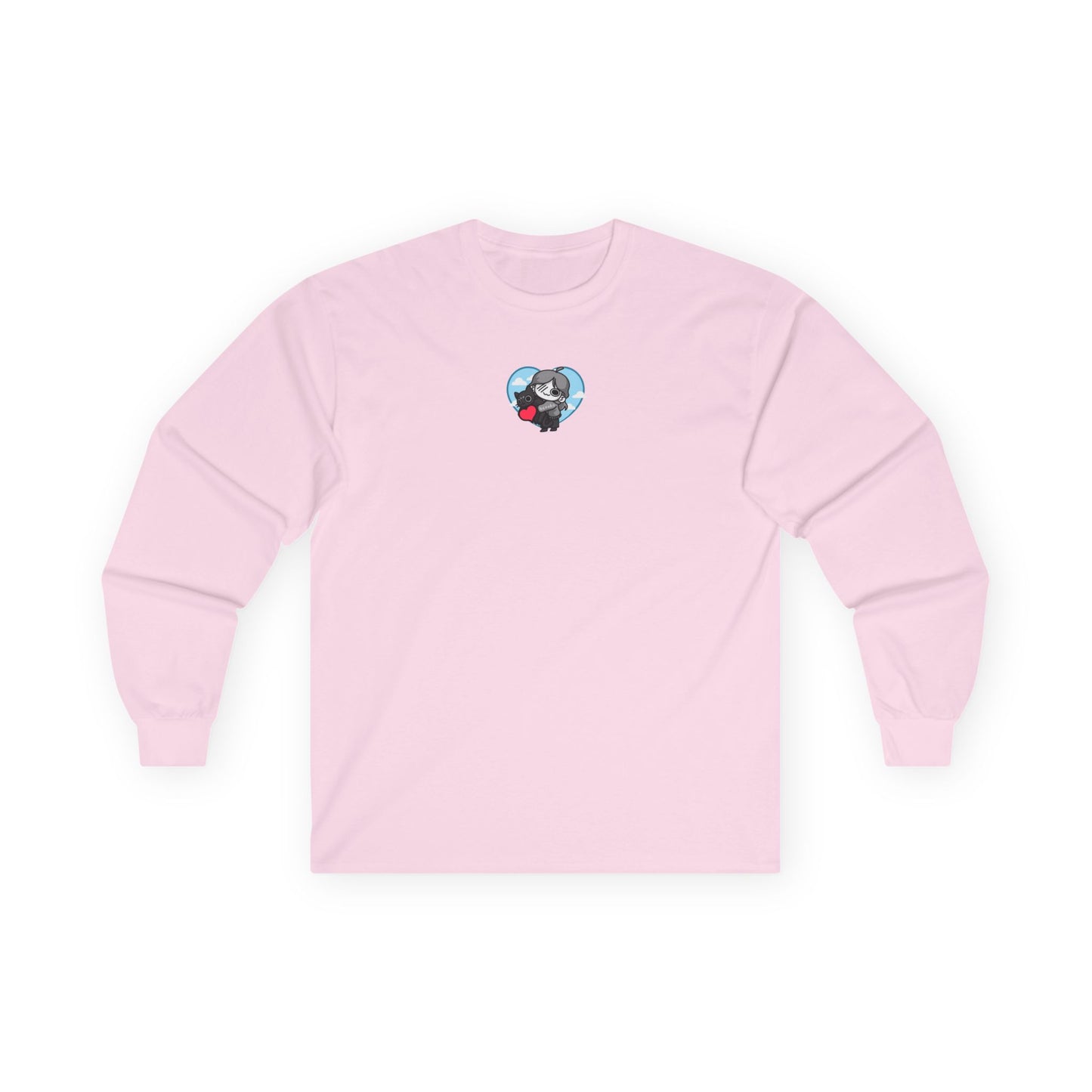 Adults LOVE CAT HEART Long Sleeve Tee (Runs Small for Men)