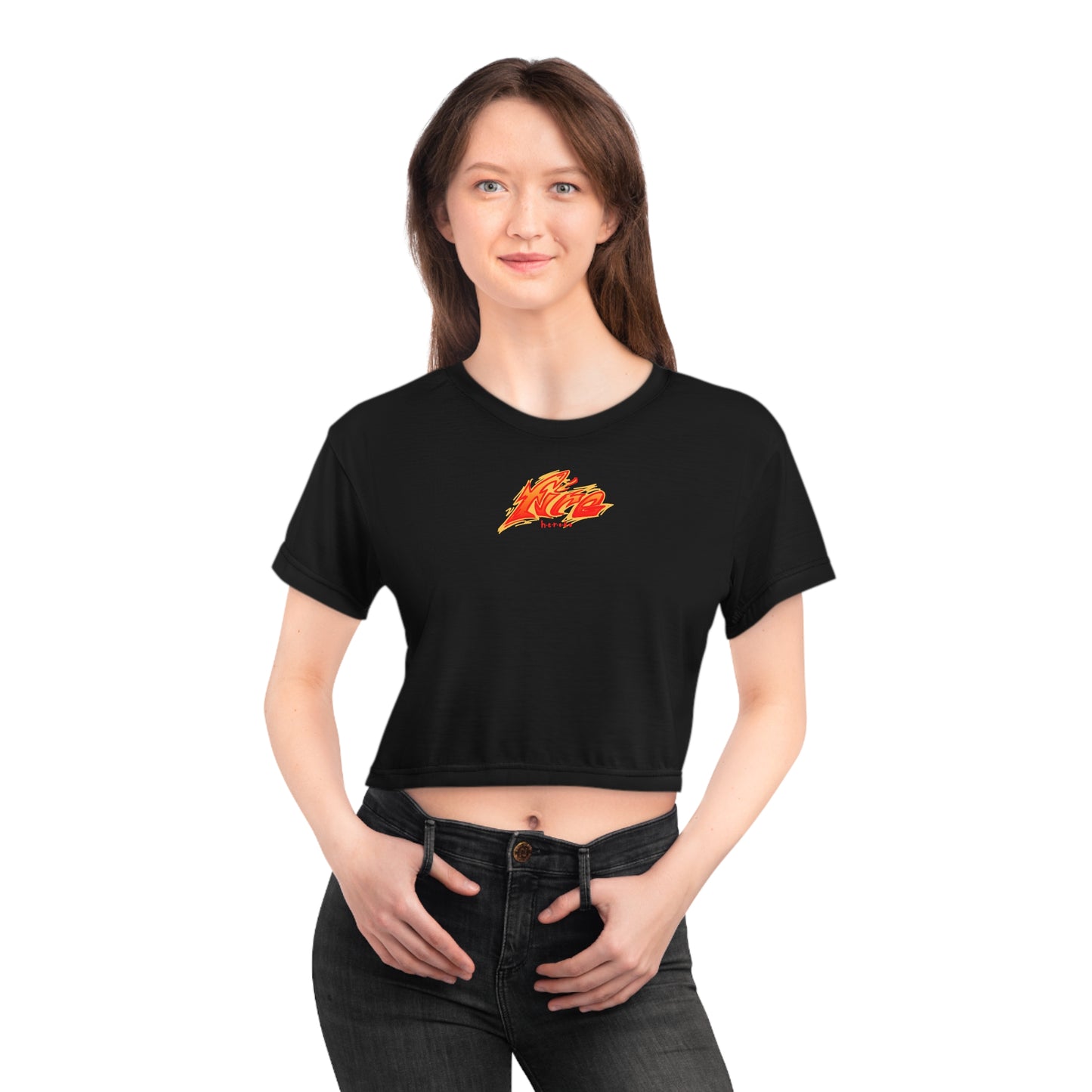 Women's Fire Graffiti Crop Tee