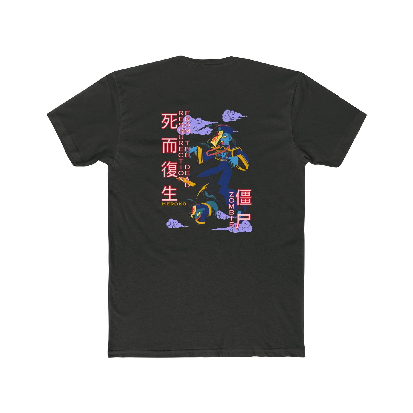 Halloween Unisex Tee, Chinese Ancient Zombies Design on Back