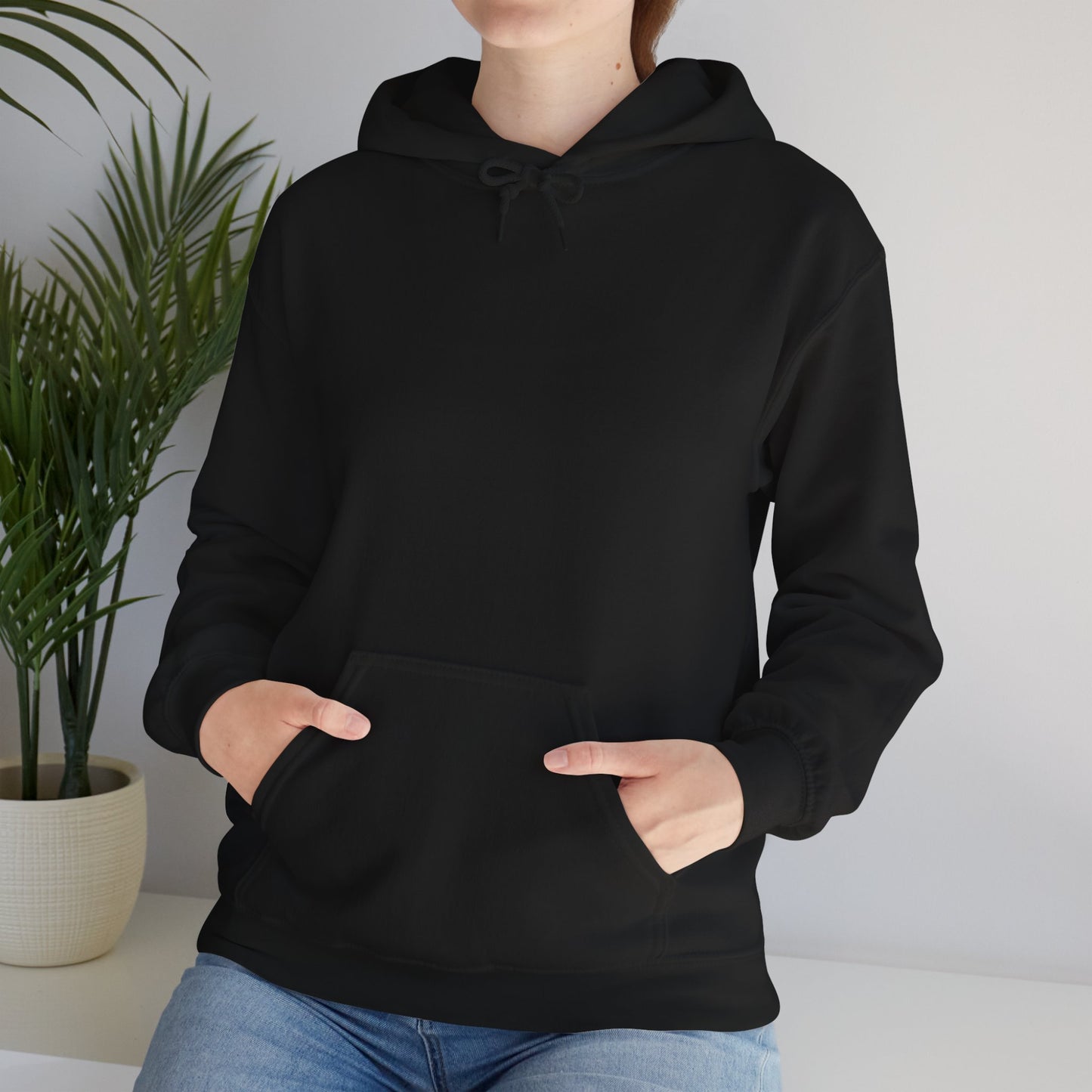 Spooky Unisex Hoodie, Chinese Ancient Zombies B&W Design on Back