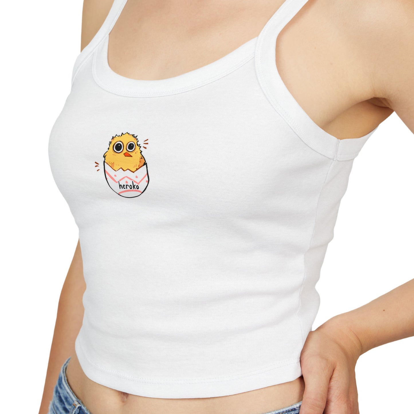 Cute Little Chick Women's Spaghetti Strap Tank Top - Perfect for Summer Outfits