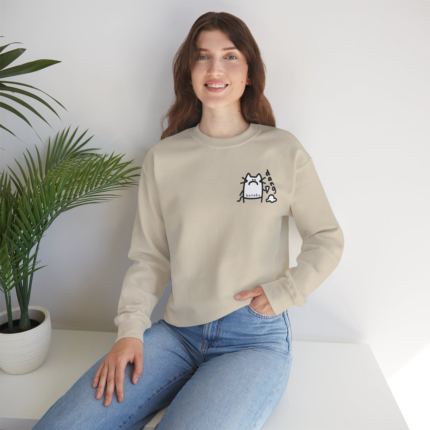 Adults OOPS CAT Crewneck Sweatshirt