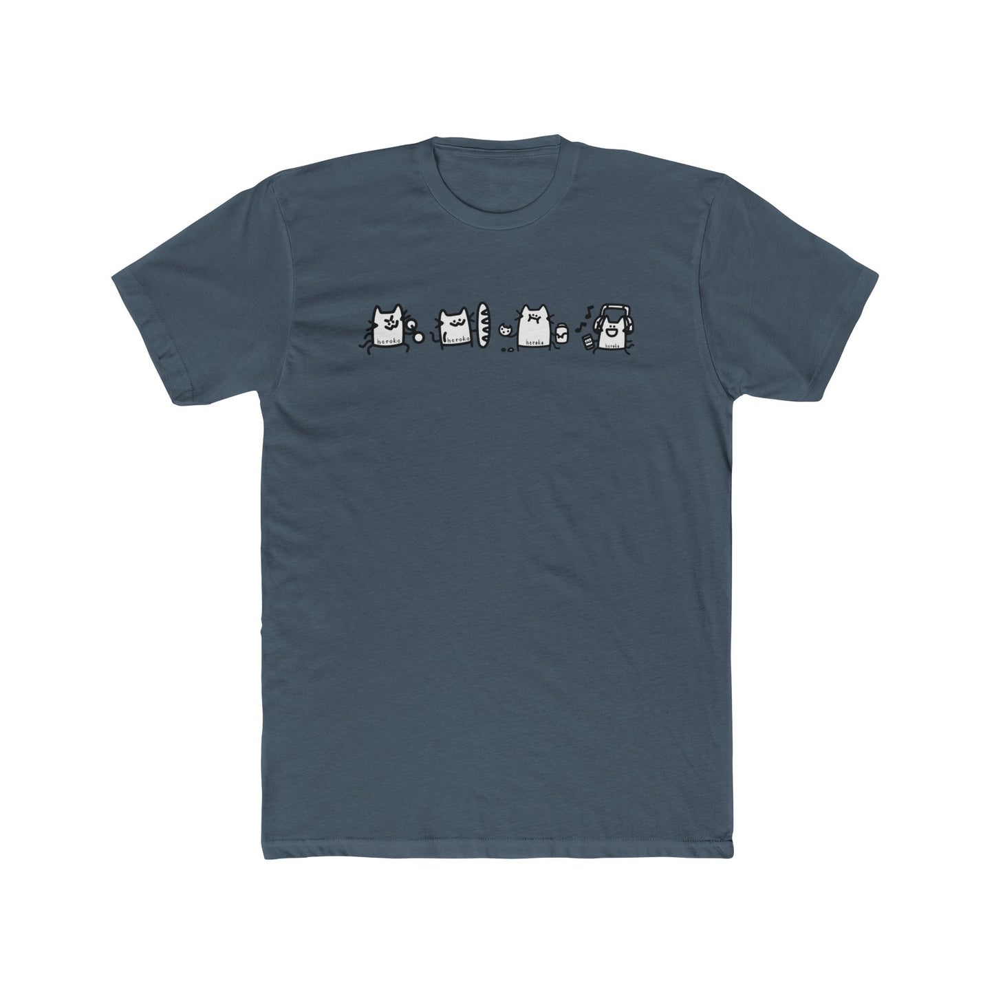 Adults FUNNY CATS Classic Cotton Crew Tee