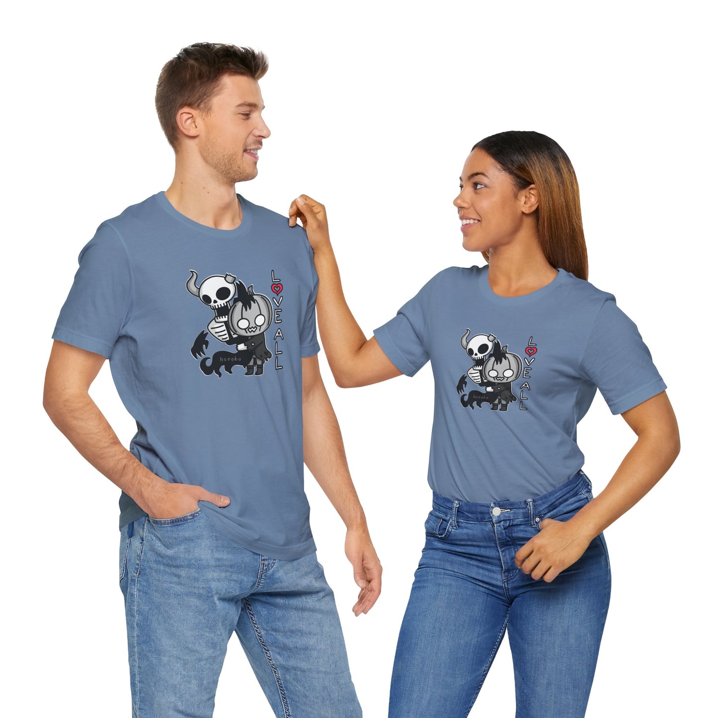 Adults LOVE ALL SKELETON Retail Fit Cotton Tee