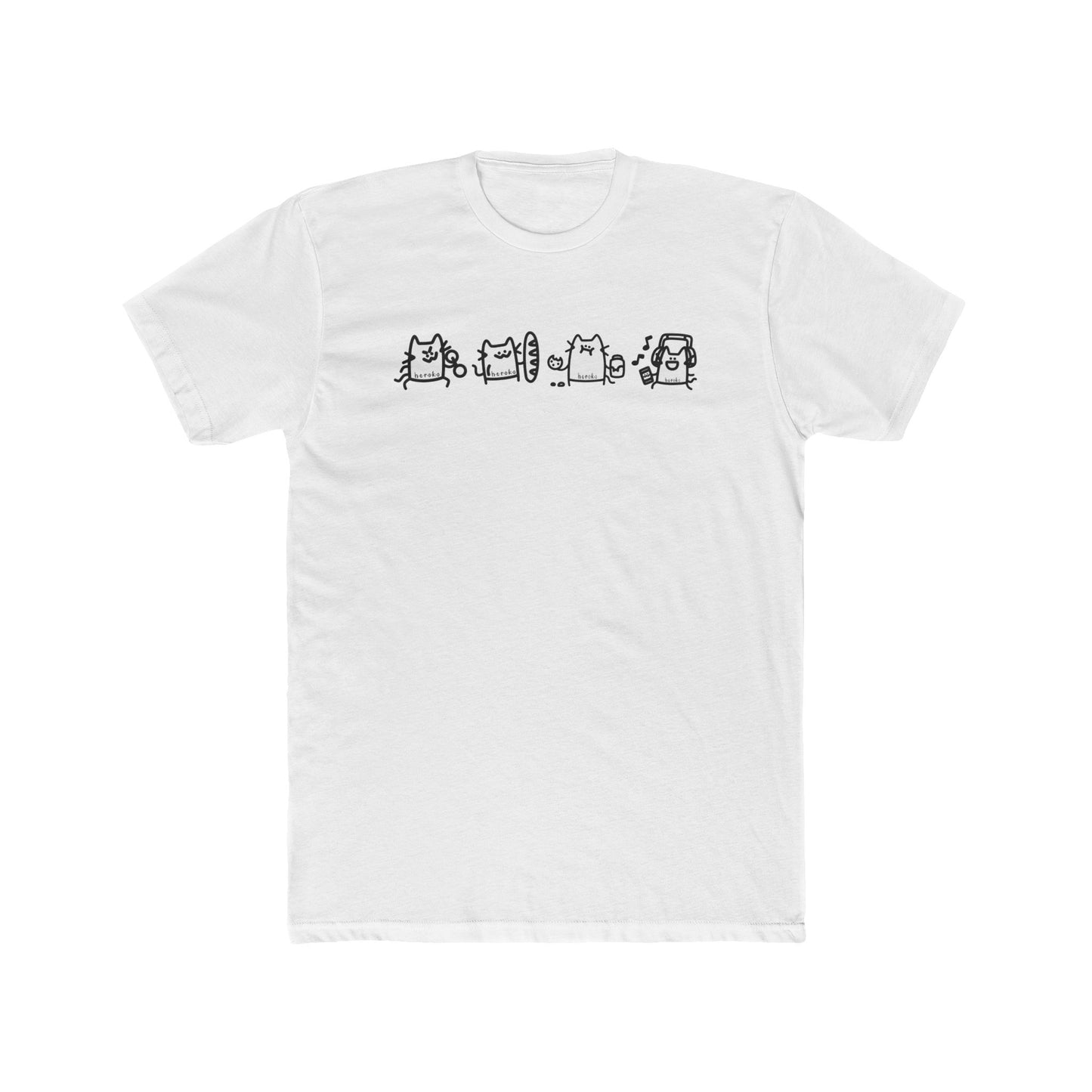 Adults FUNNY CATS Classic Cotton Crew Tee