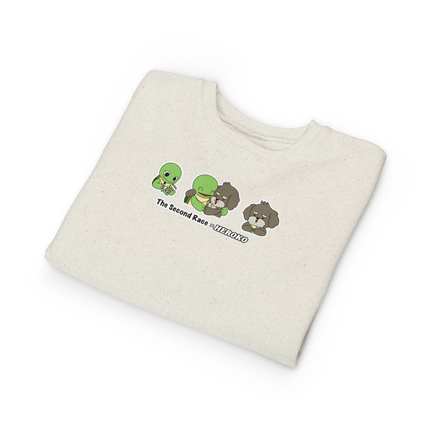 Toddler Sweatshirt — Cute Cartoon Turtle and Dog "The Second Race" Pullover