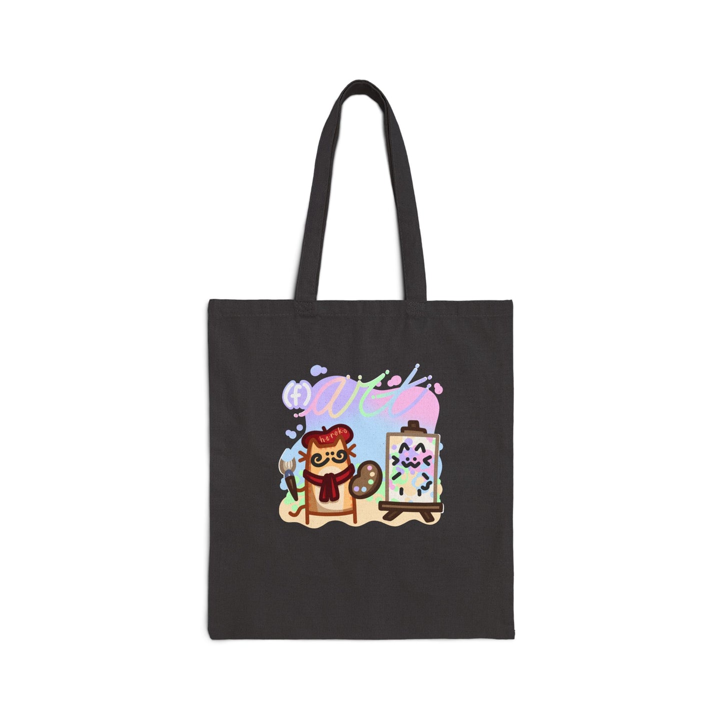 CATS ART Cotton Canvas Tote Bag