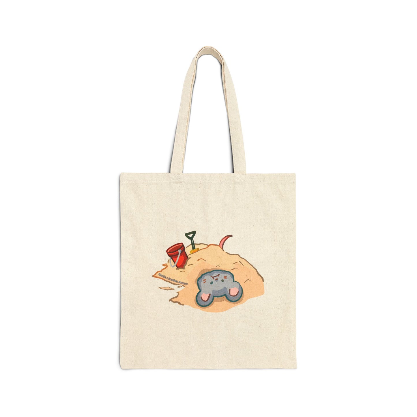 Sand Bathing Canvas Tote Bag