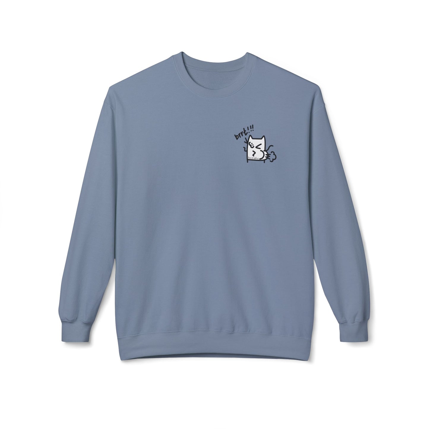 Adults CUTE CATS ‘FART’ Fleece Crewneck Sweatshirt