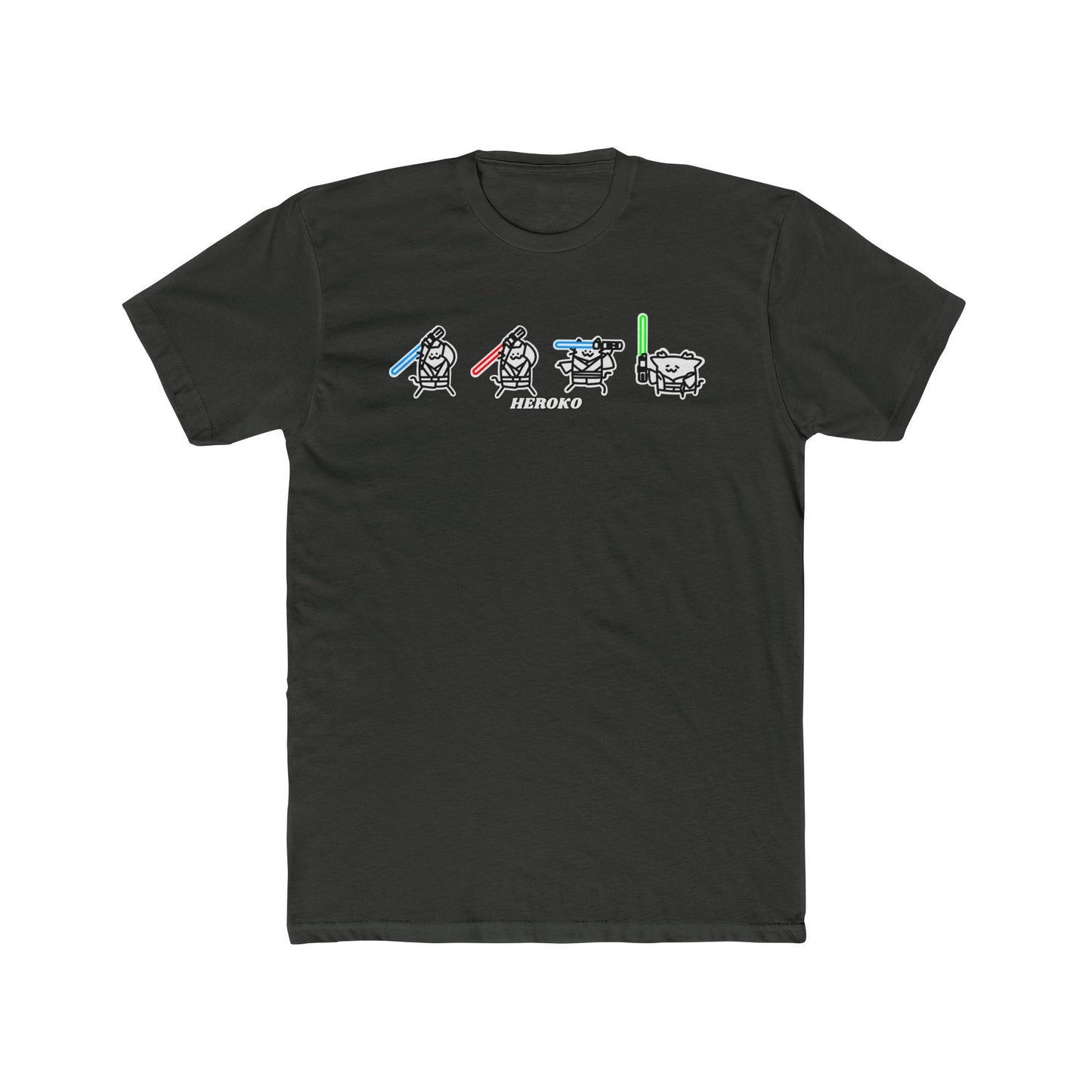 Jedi Cats B&W Unisex Cotton Tee
