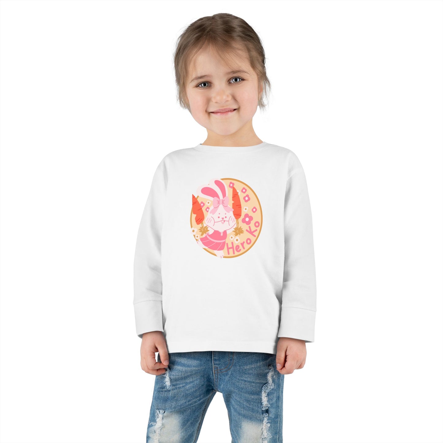 Toddler's CHEER BUNNY PATCH Long Sleeve Tee