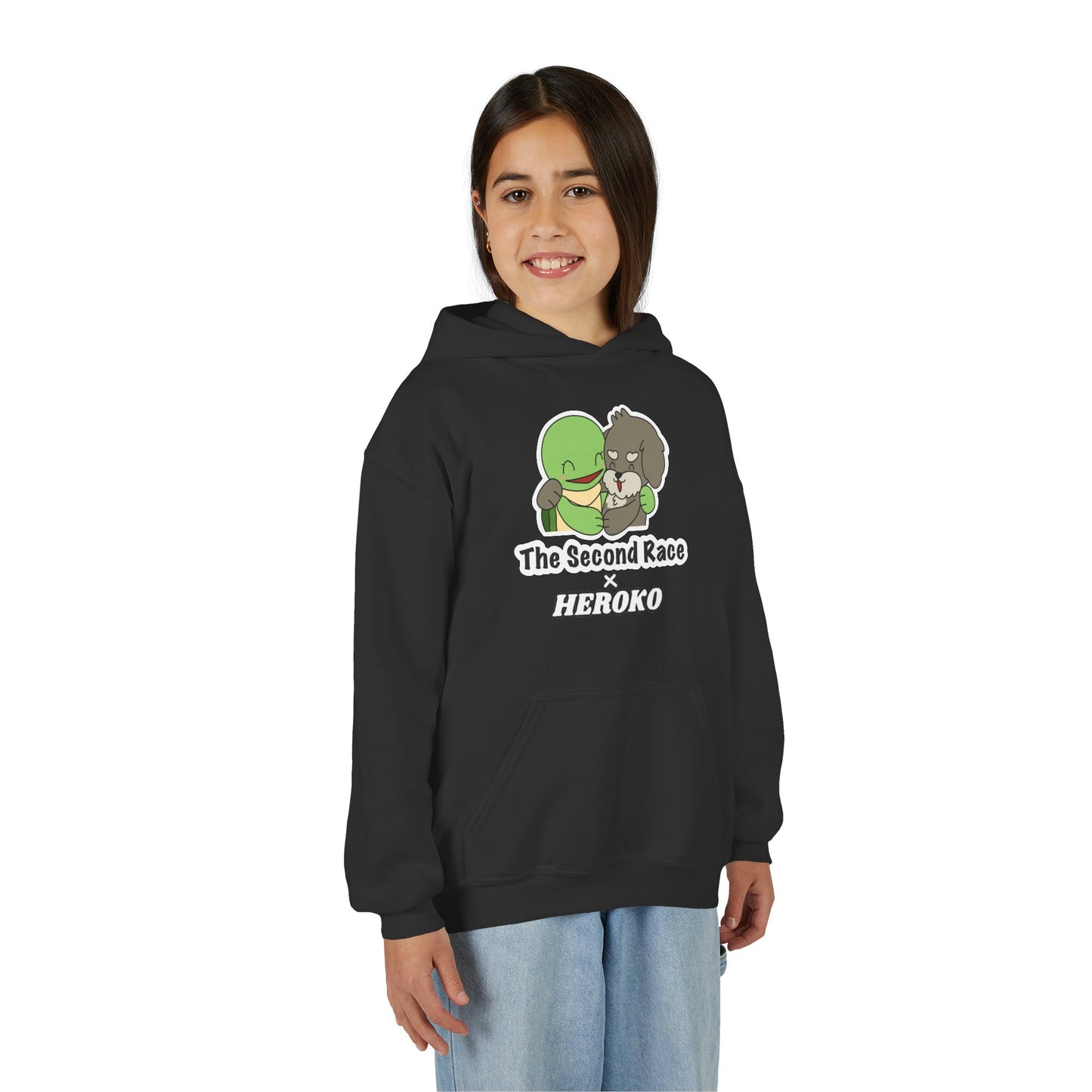 Kids Hoodie — Cute Turtle and Puppy Friends "The Second Race"