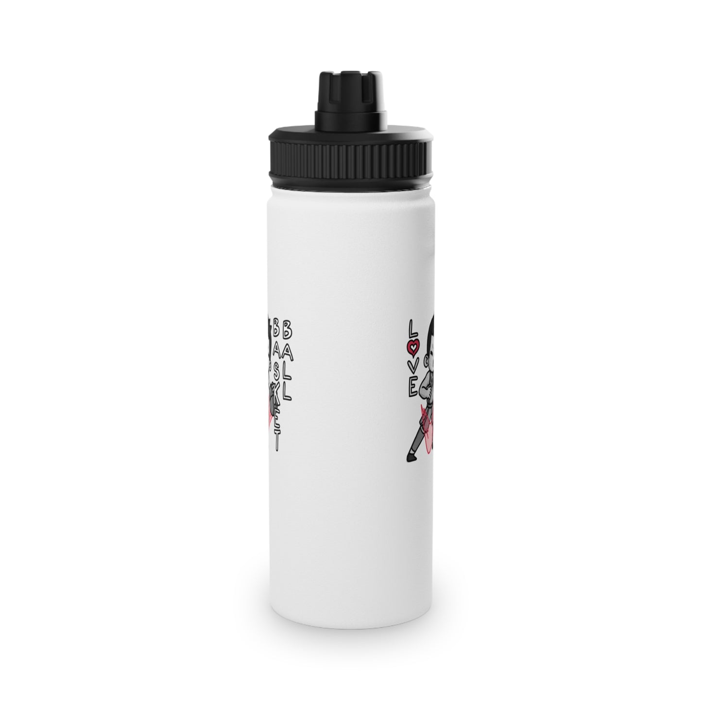 Heroko (WOYC) SPORTS - BOYS LOVE BASKETBALL Stainless Steel Water Bottle, Sports Lid