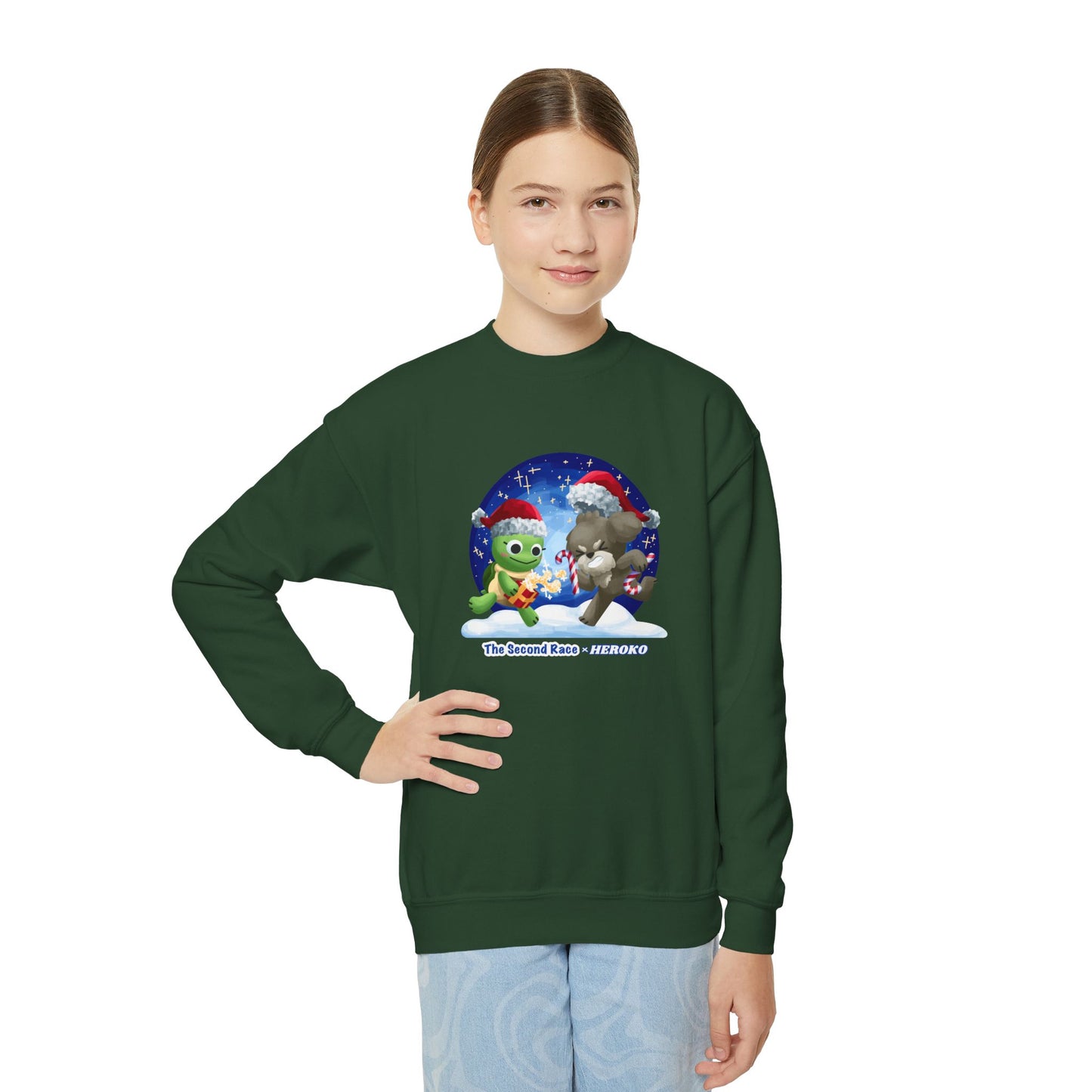 Kids Christmas Turtle and Puppy Crewneck Sweatshirt