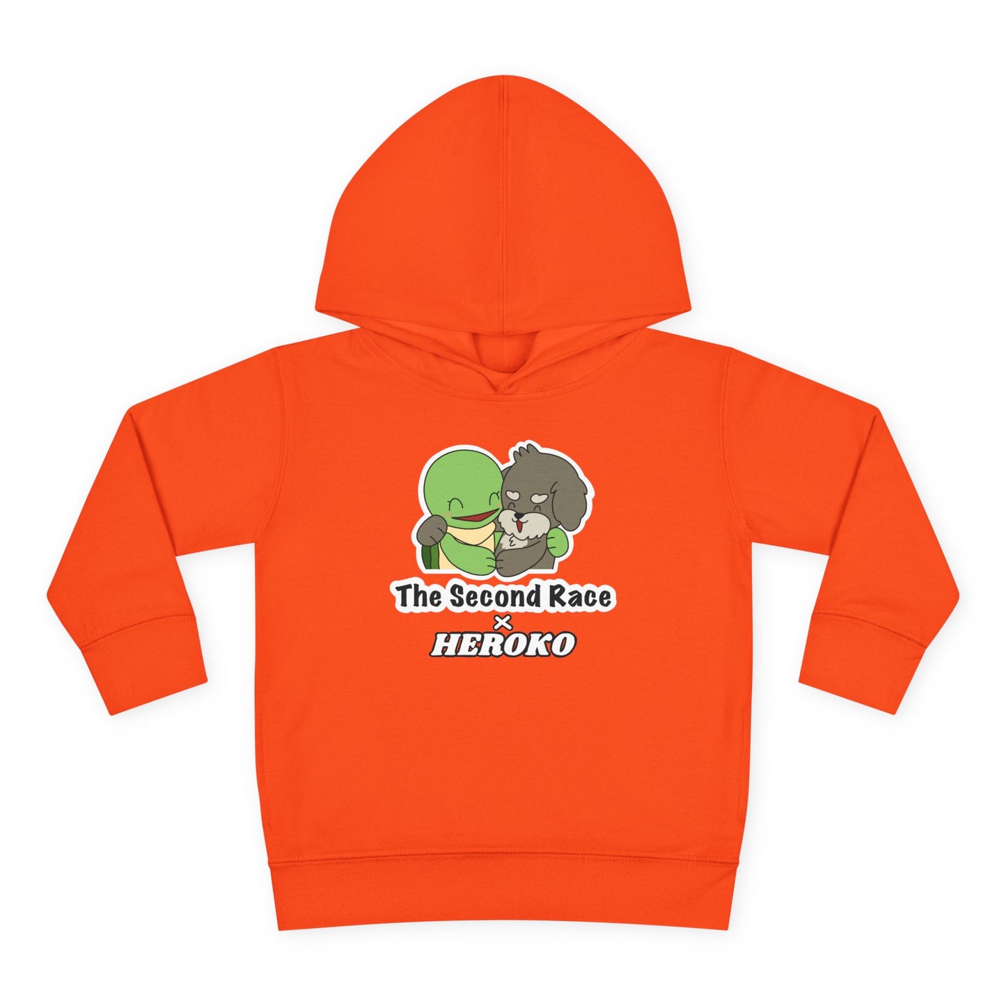 Toddler Hoodie - Cute Turtle & Dog "The Second Race" Fleece Pullover