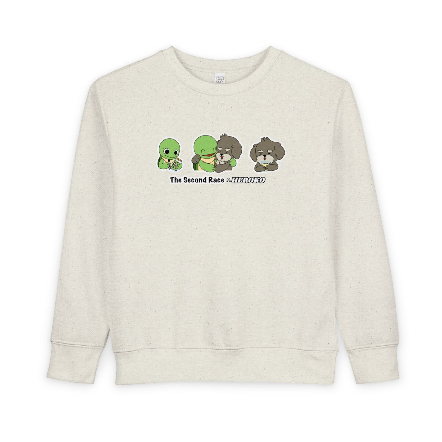 Toddler Sweatshirt — Cute Cartoon Turtle and Dog "The Second Race" Pullover