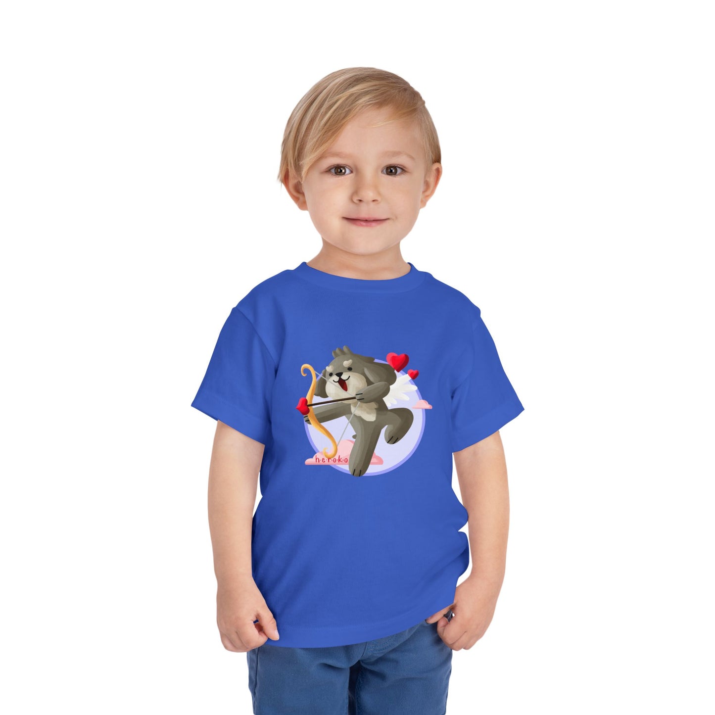 Toddler Tee - Cute Dog Valentine's Day Design
