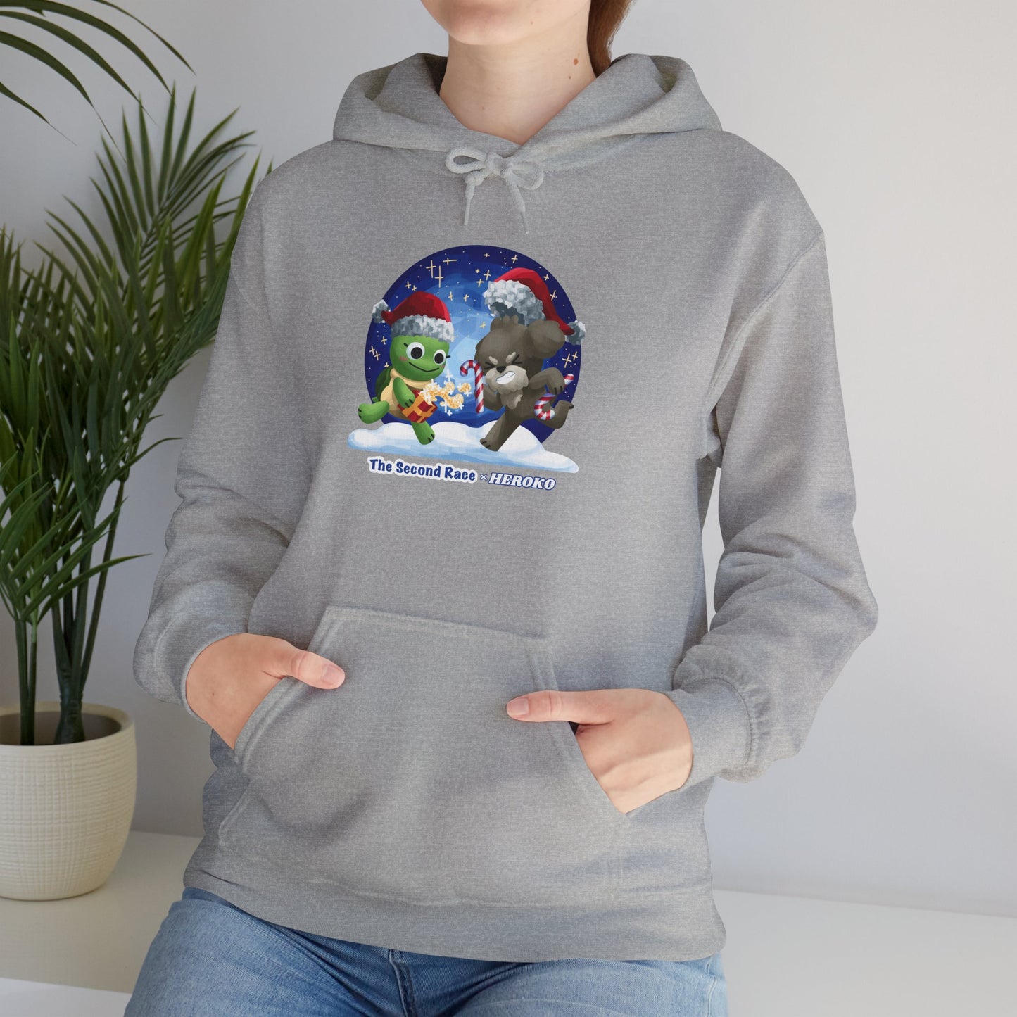 'The Second Race' Snow Globe Adults Hoodie — Holiday Book Lover Sweatshirt