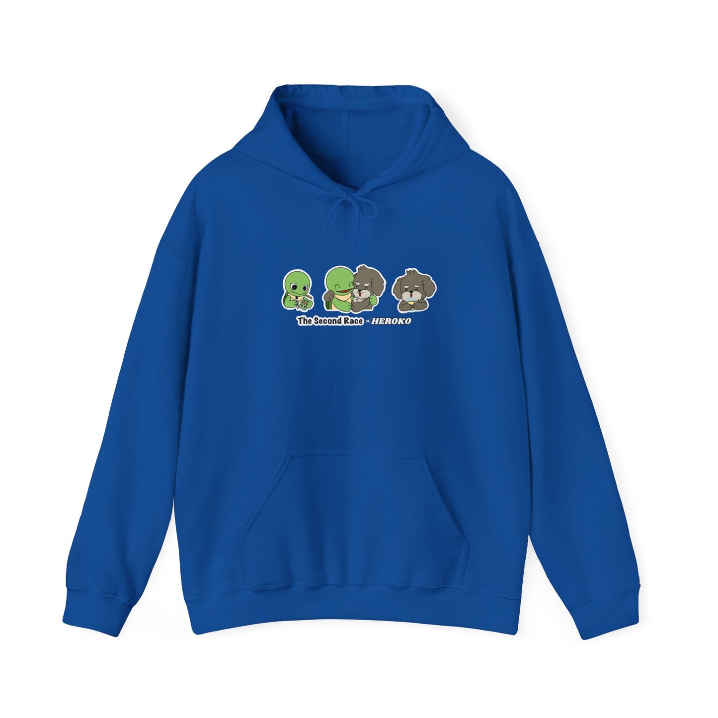 Adults Hoodie 'The Second Race' Turtle and Puppy Trio Sweatshirt