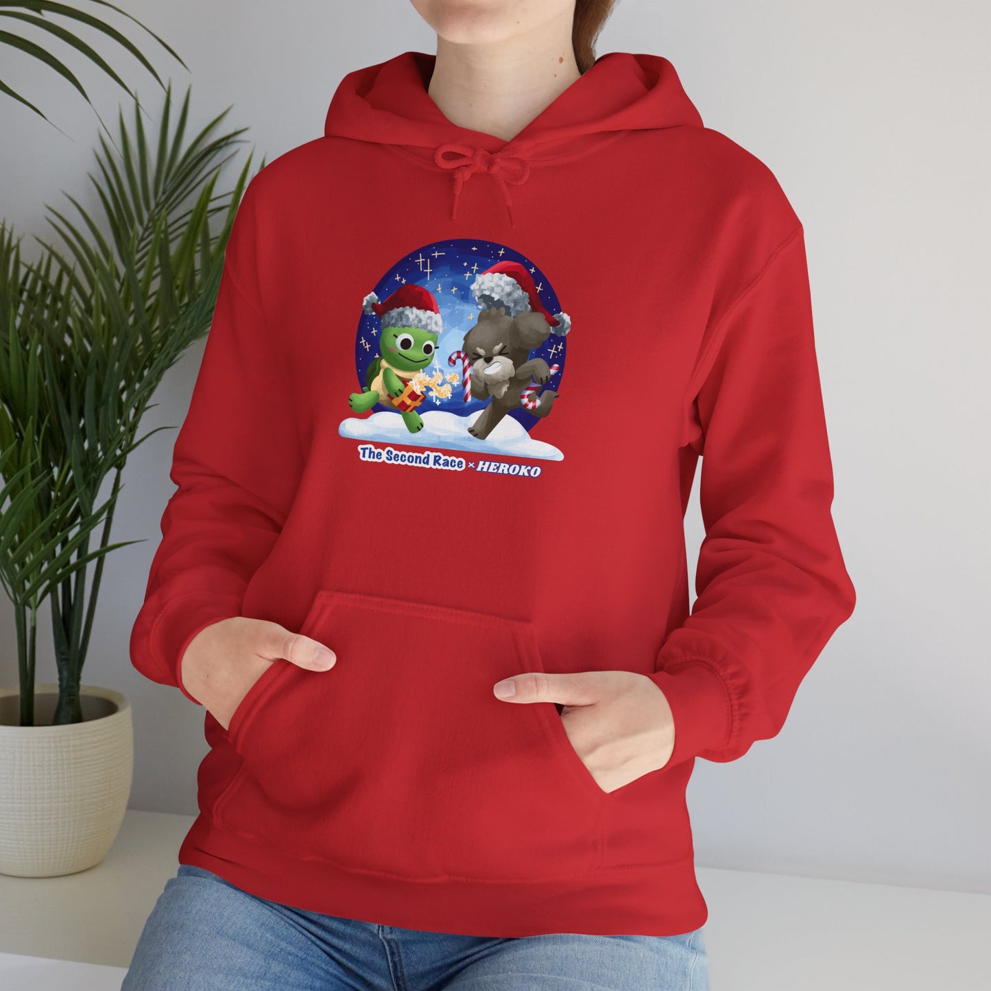 'The Second Race' Snow Globe Adults Hoodie — Holiday Book Lover Sweatshirt