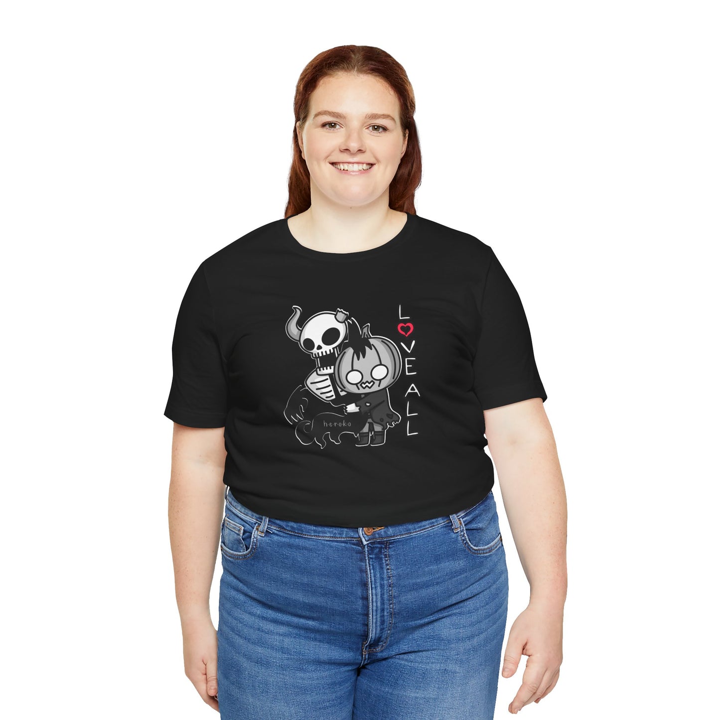 Adults LOVE ALL SKELETON Retail Fit Cotton Tee