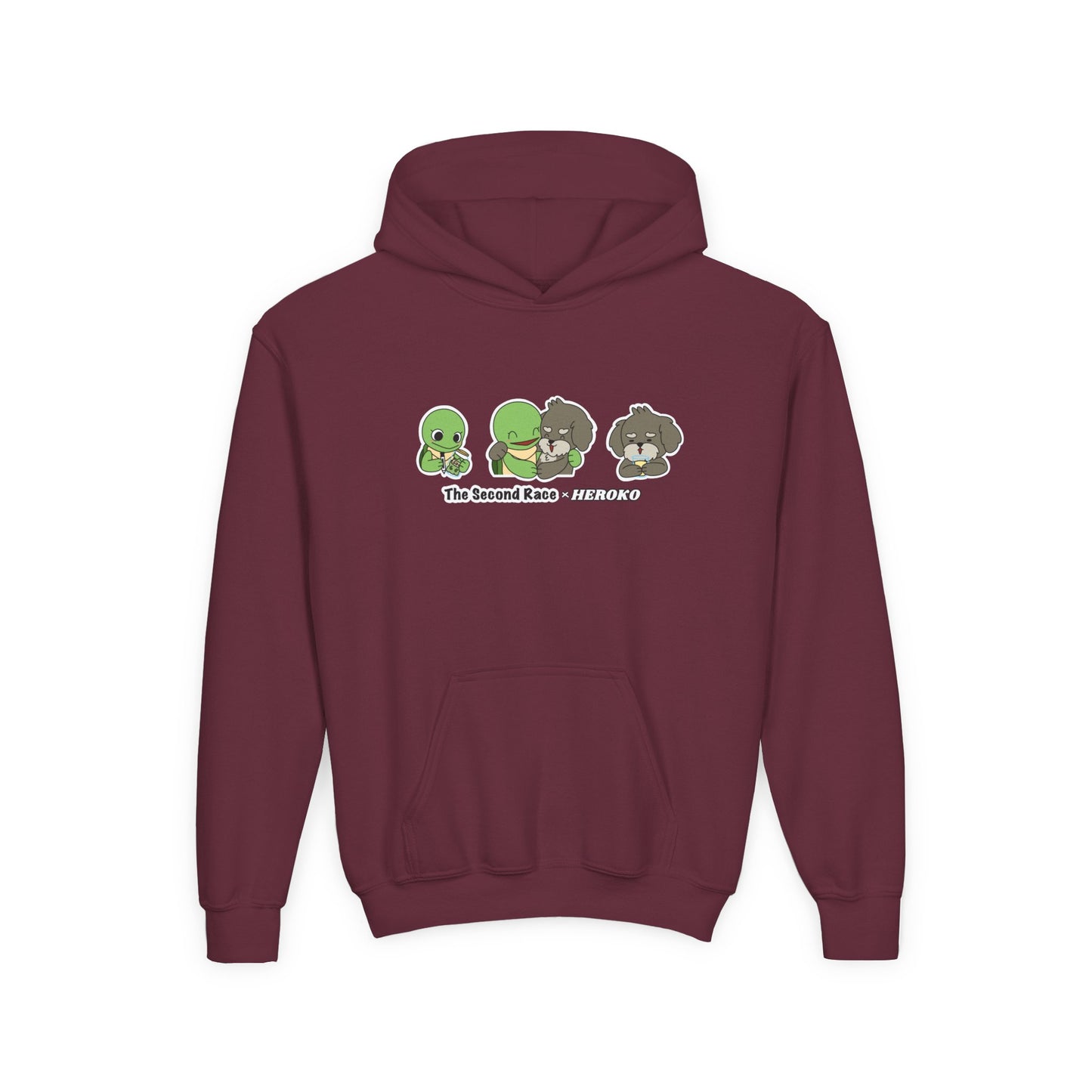 Kids Hoodie — Cute Turtle and Puppy Trios "The Second Race"