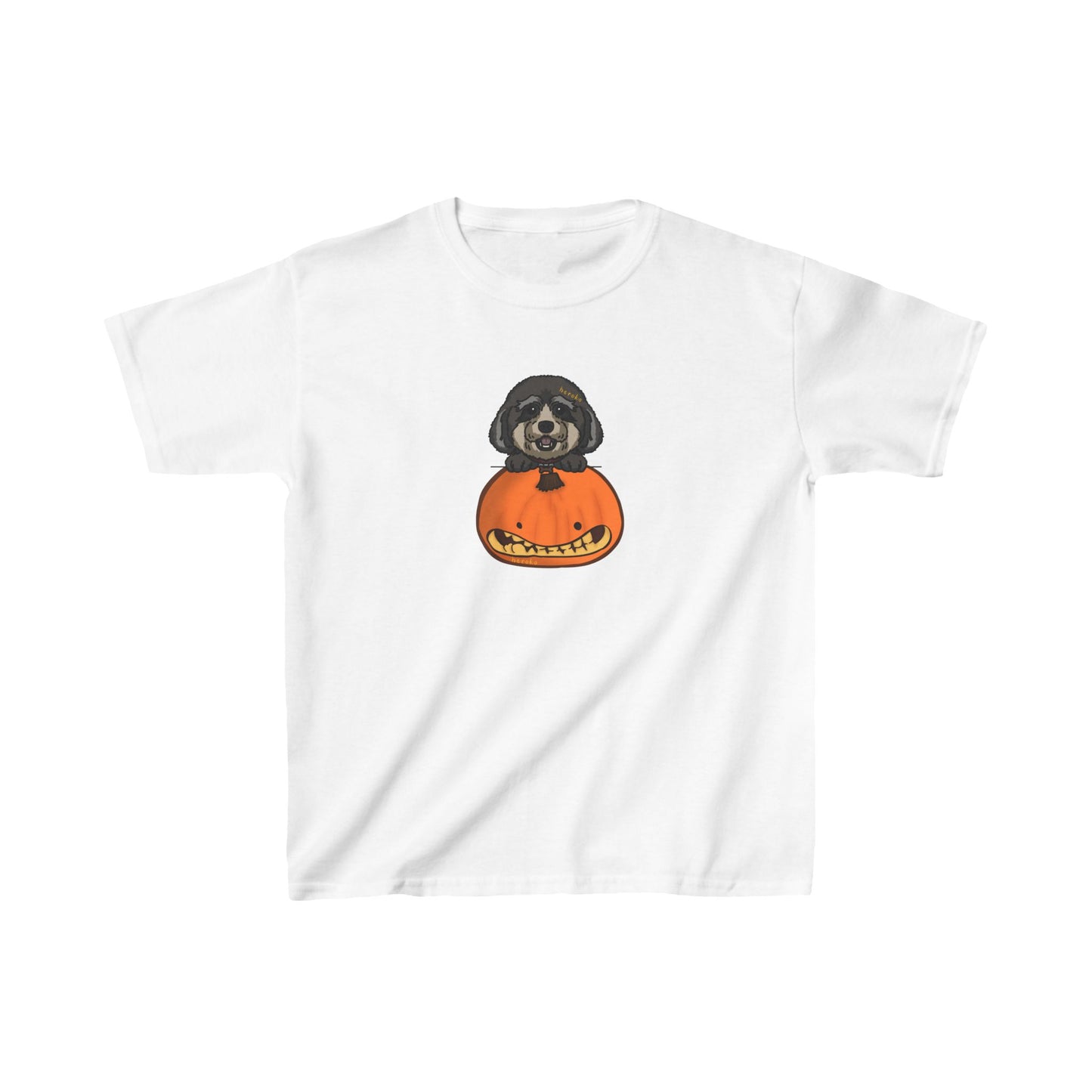 Kids DOG ON SPOOKY PUMPKIN Cotton™ Tee