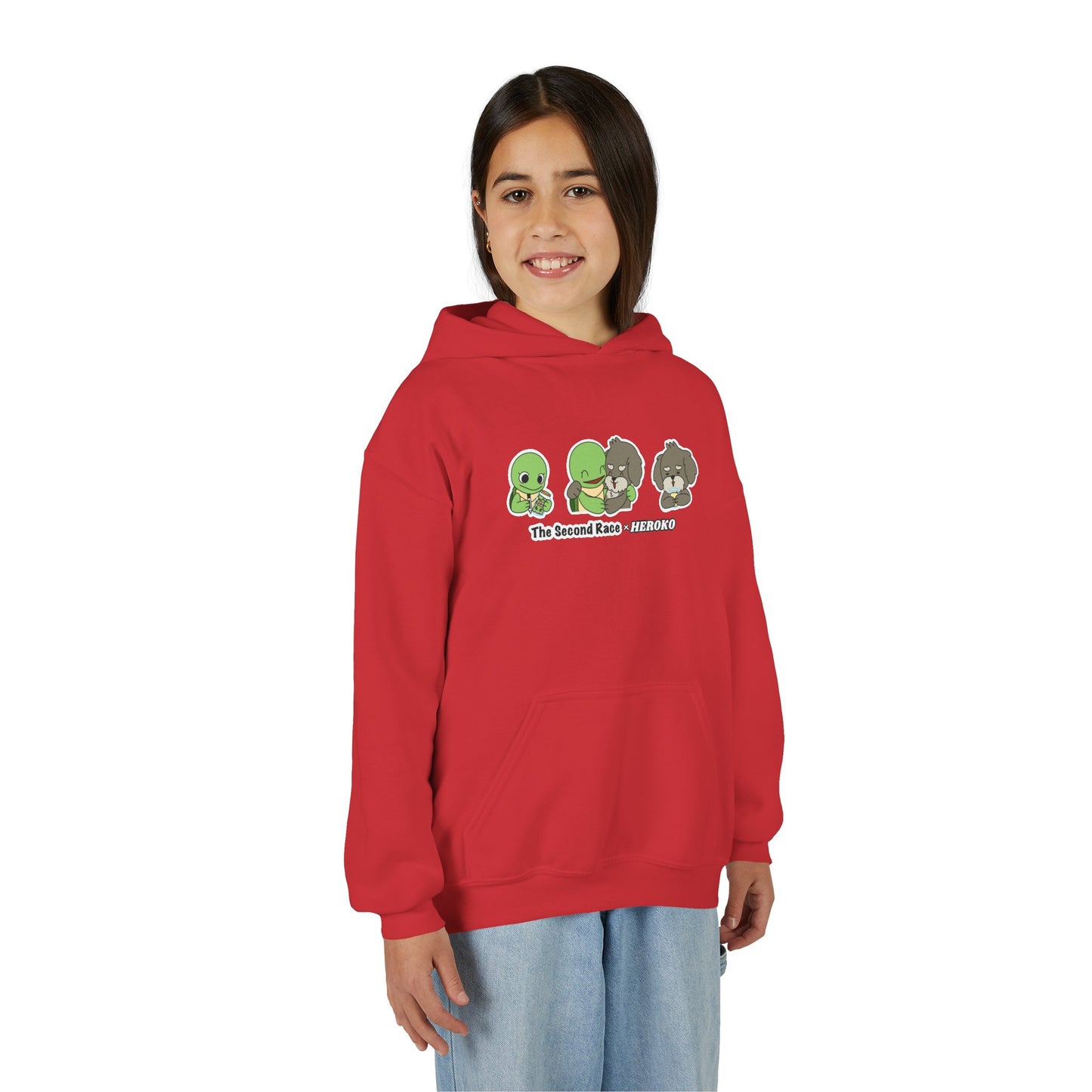 Kids Hoodie — Cute Turtle and Puppy Trios "The Second Race"