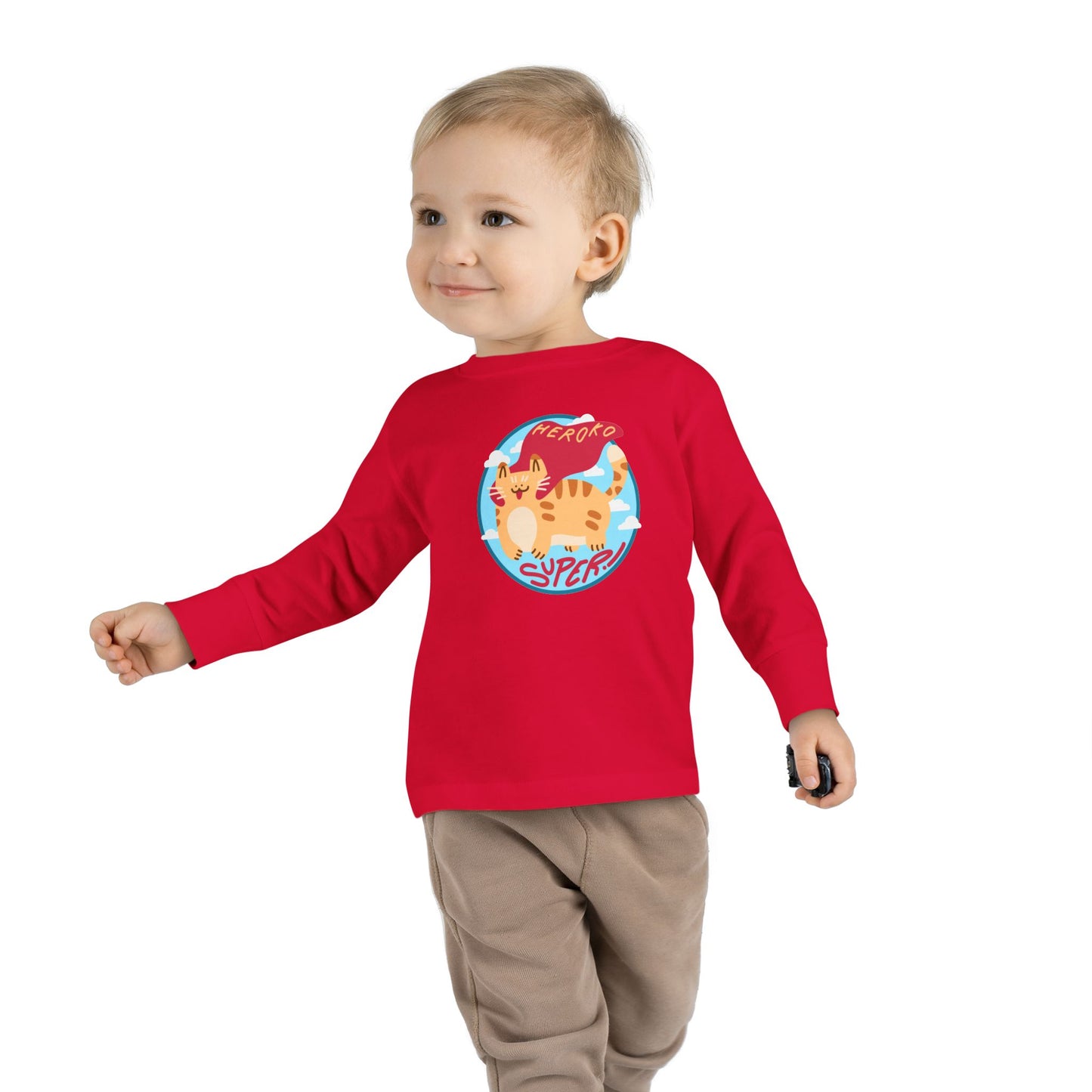 Toddler's SUPER CAT PATCH Long Sleeve Tee