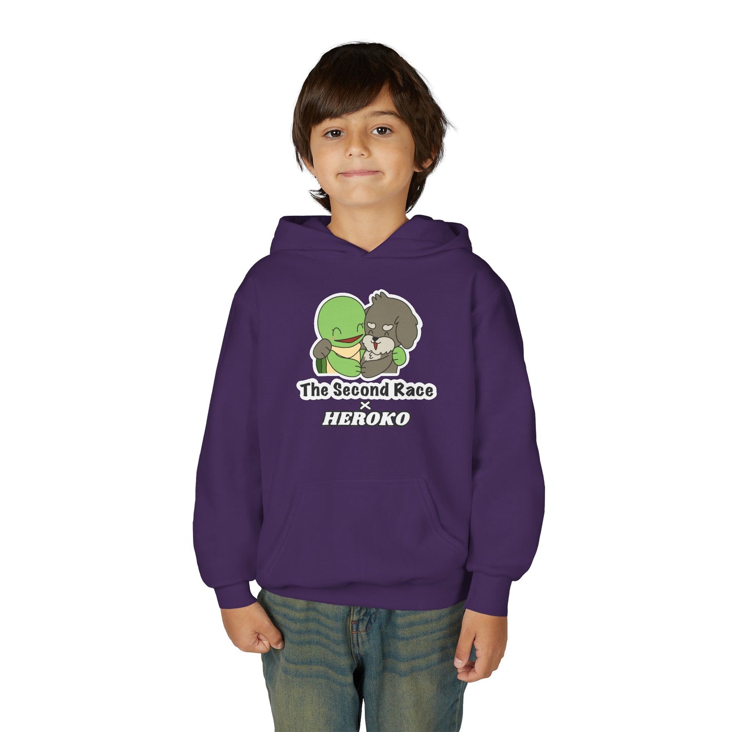 Kids Hoodie — Cute Turtle and Puppy Friends "The Second Race"