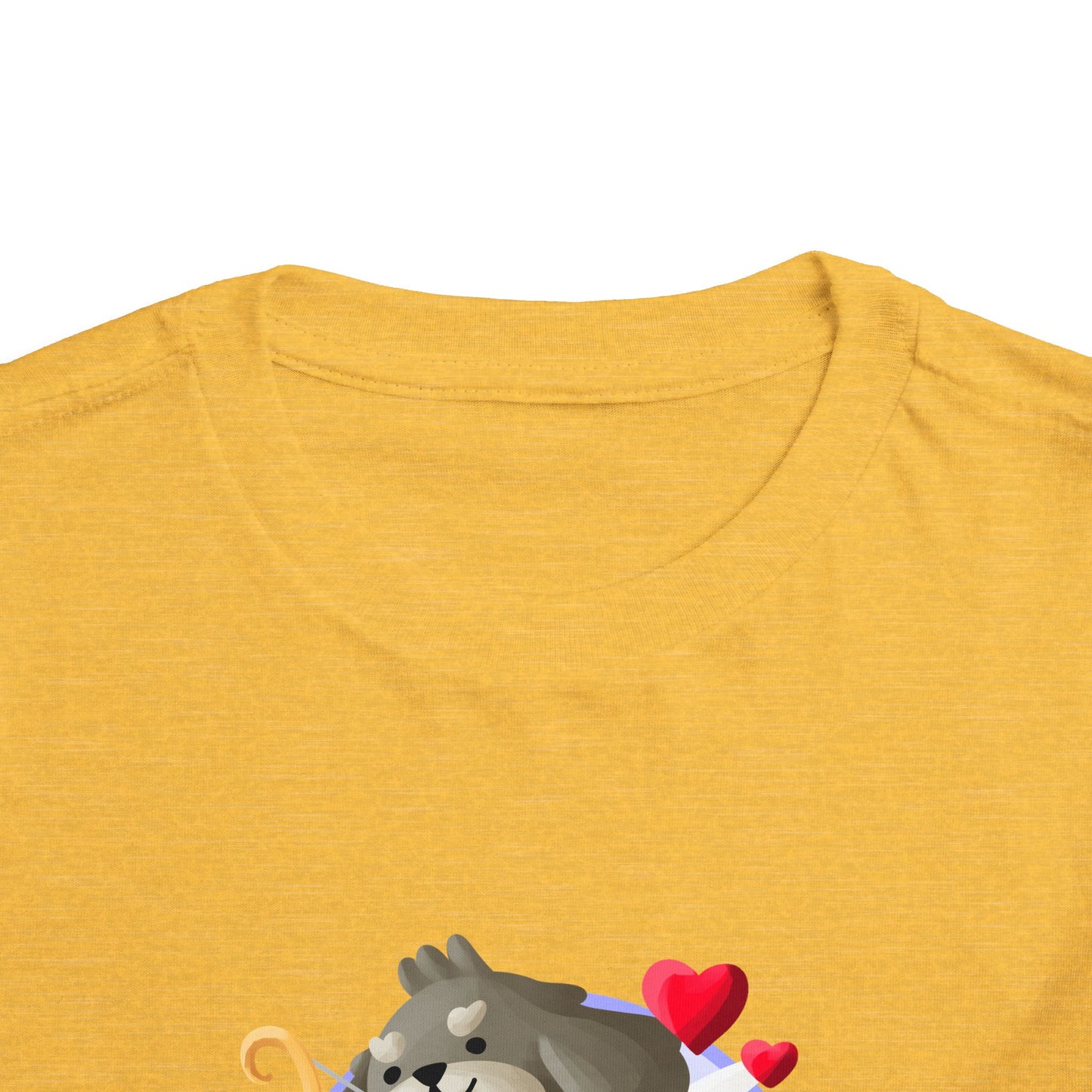 Toddler Tee - Cute Dog Valentine's Day Design