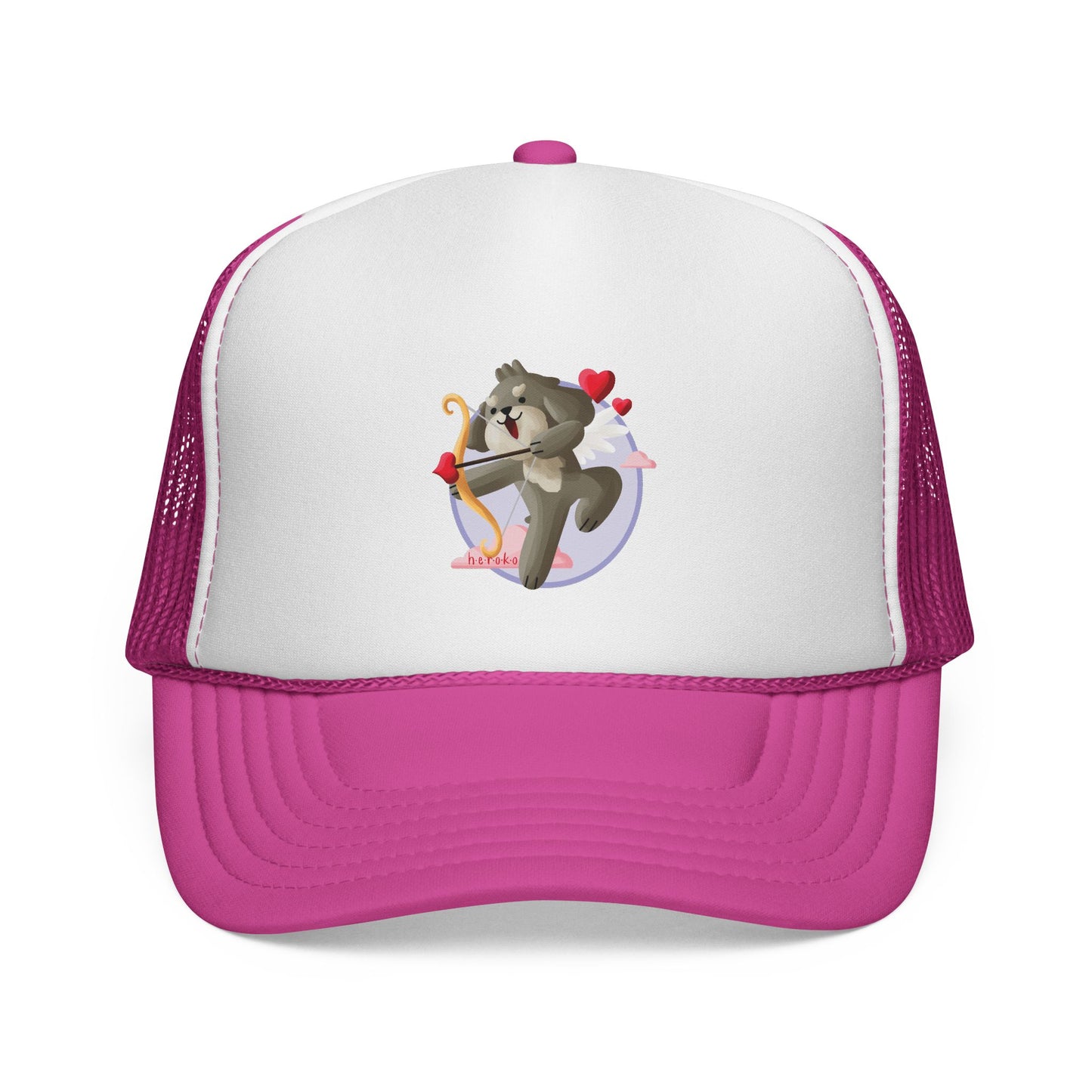 Cute Dog Valentine's Day Design Trucker Cap/Hat