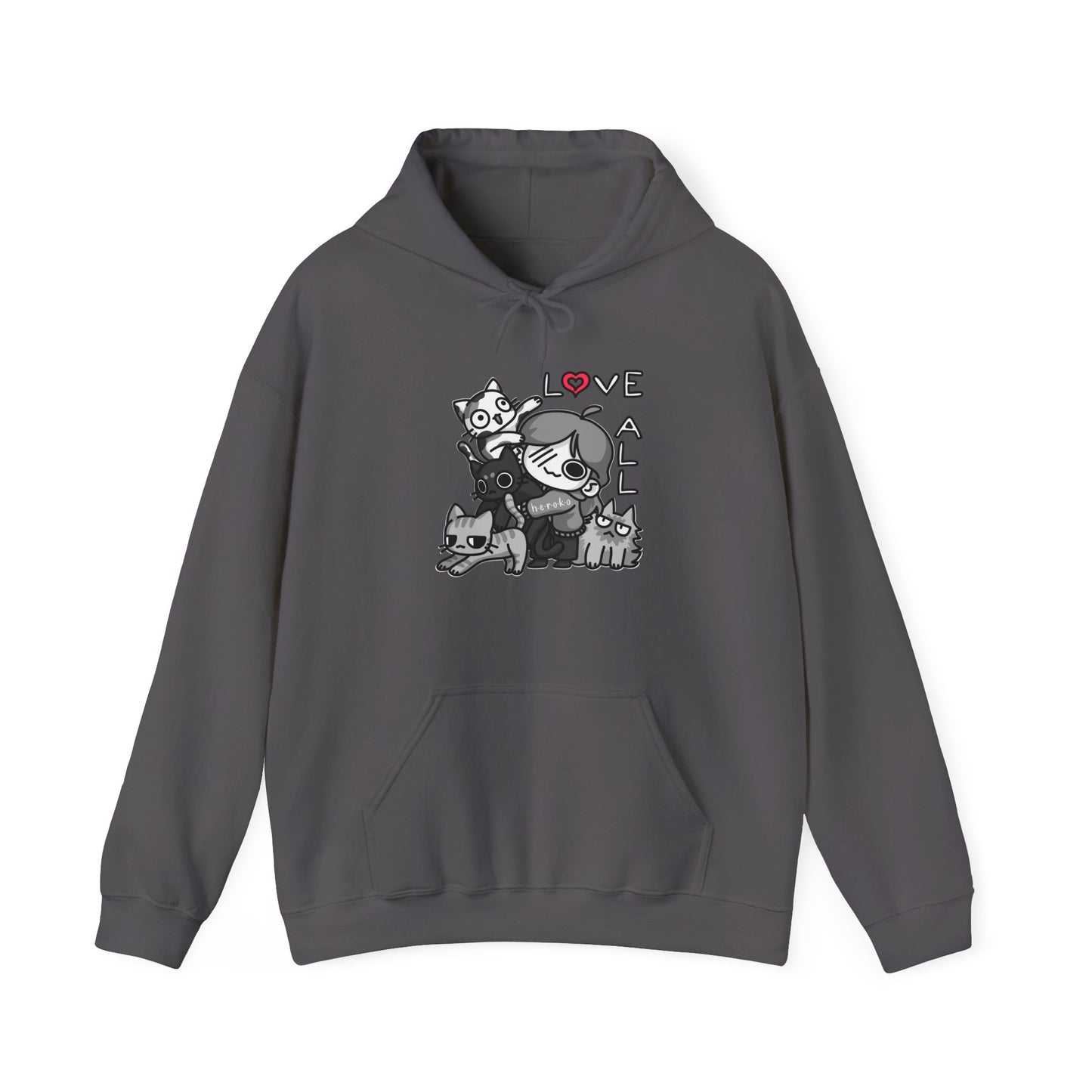 Adults LOVE ALL CATS Hoodies