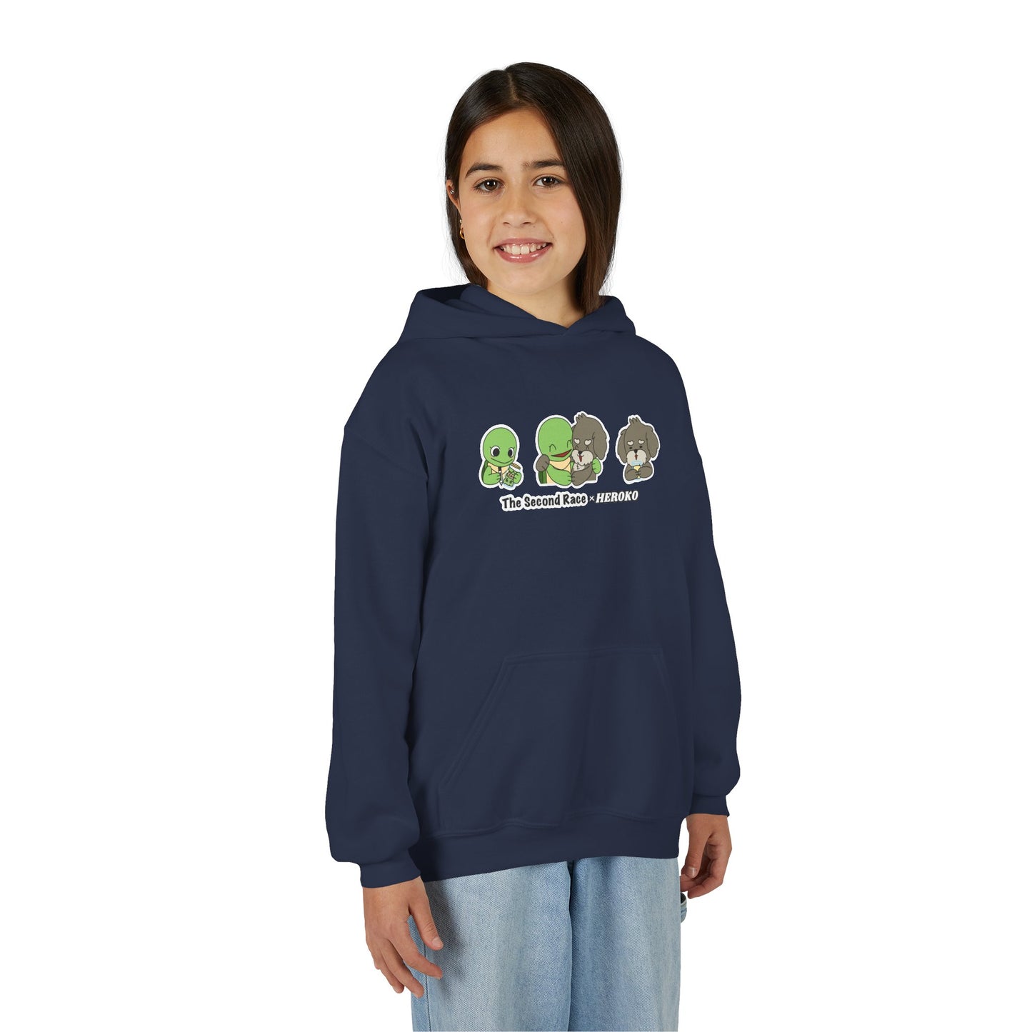 Kids Hoodie — Cute Turtle and Puppy Trios "The Second Race"