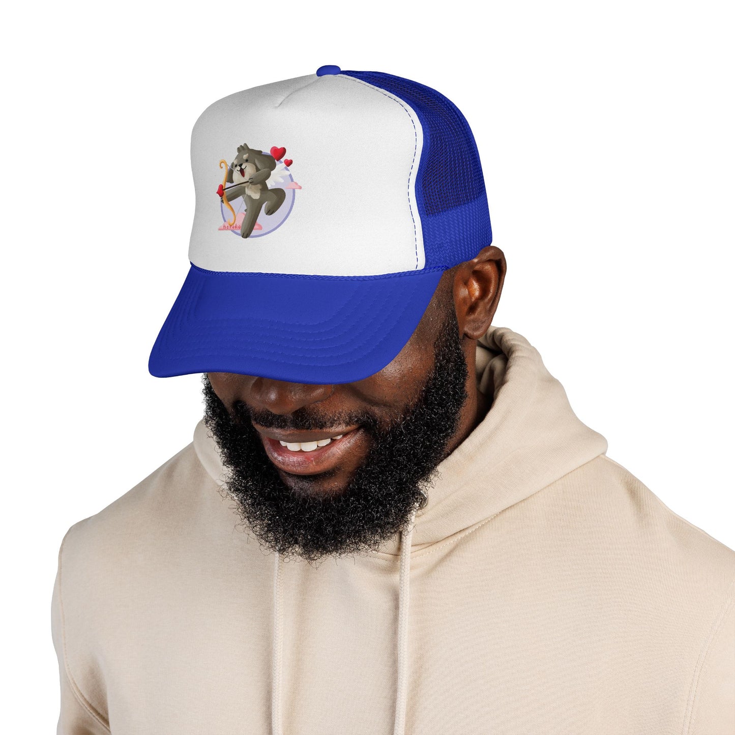 Cute Dog Valentine's Day Design Trucker Cap/Hat