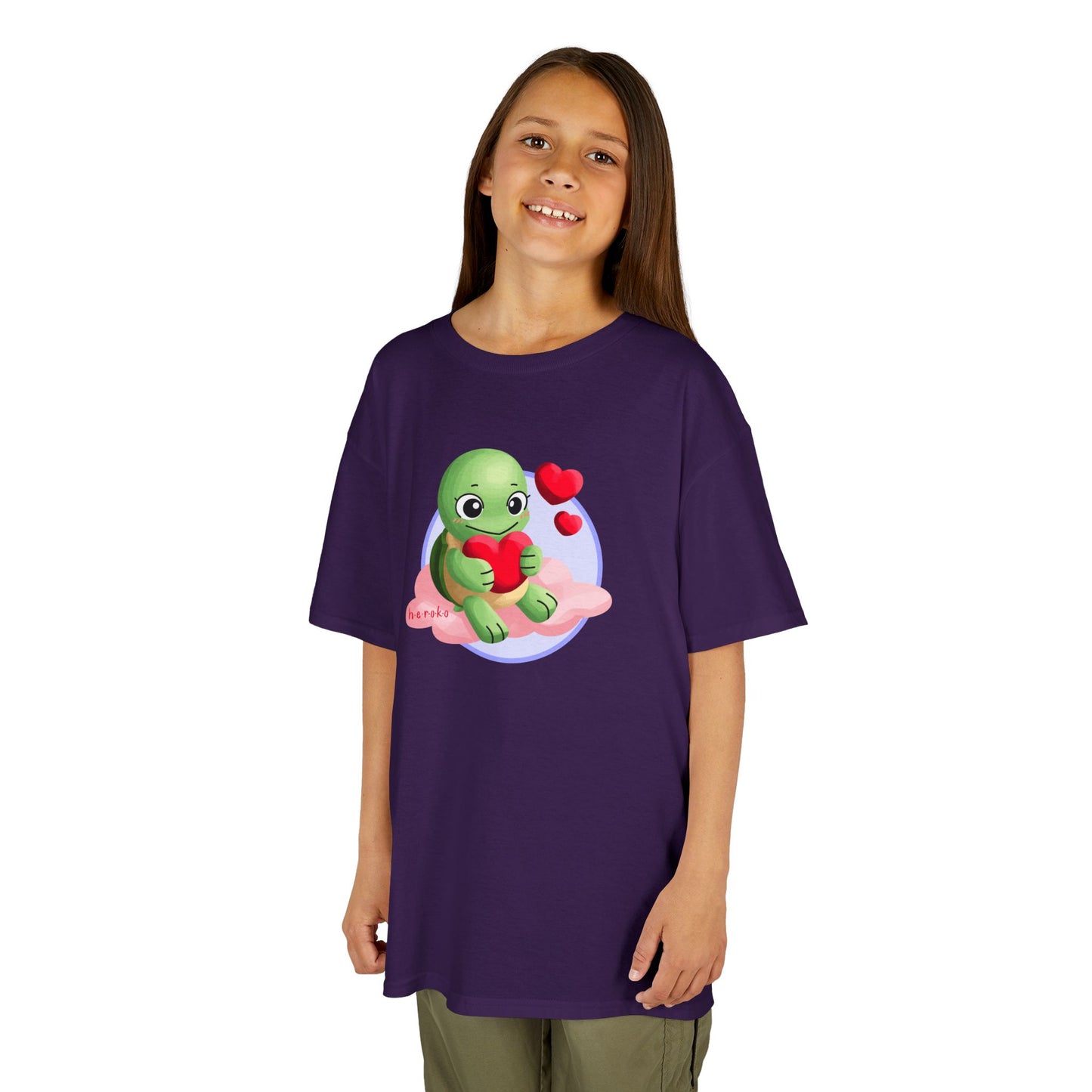 Kids Tee -Cute Turtle Valentine's Day Graphic Tee